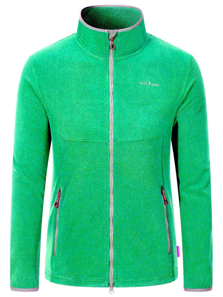 Blue Wave Fleecejacke Marcy Damen Jacke Marcy in moderner Streifenoptik mit Stehkragen