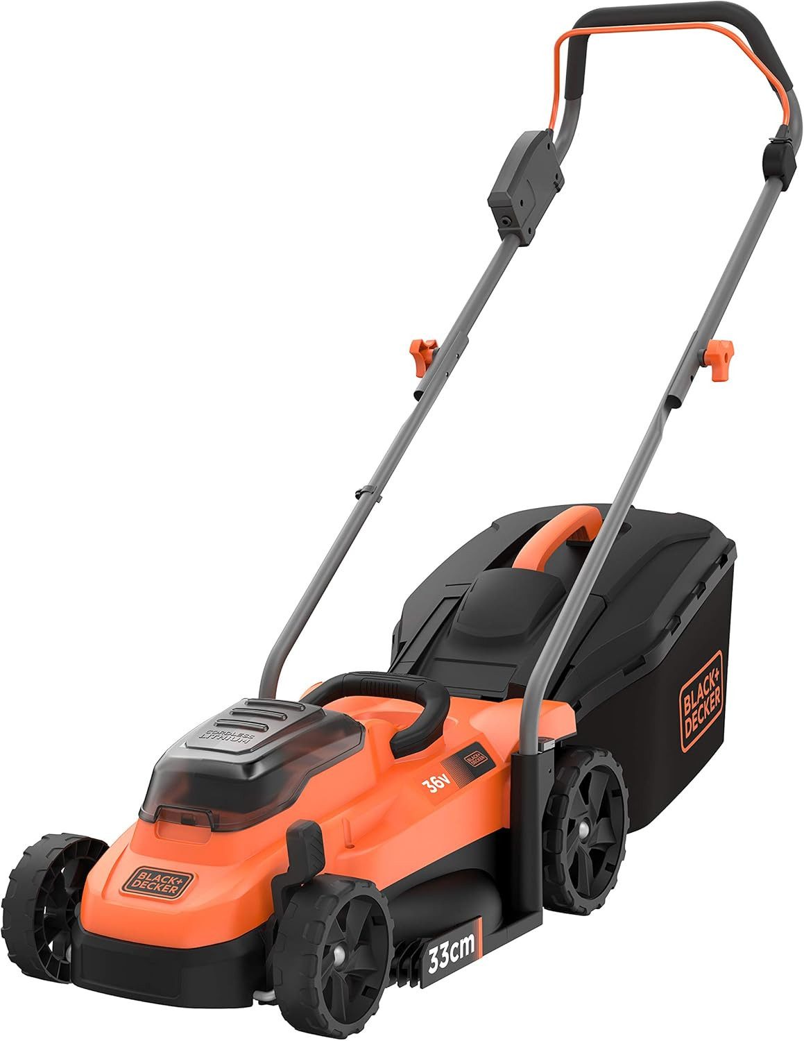 Black + Decker Akkurasenmäher Akku-Rasenmäher BCMW3336L2 (36V, 2.5Ah, 33 cm Schnittbreite)
