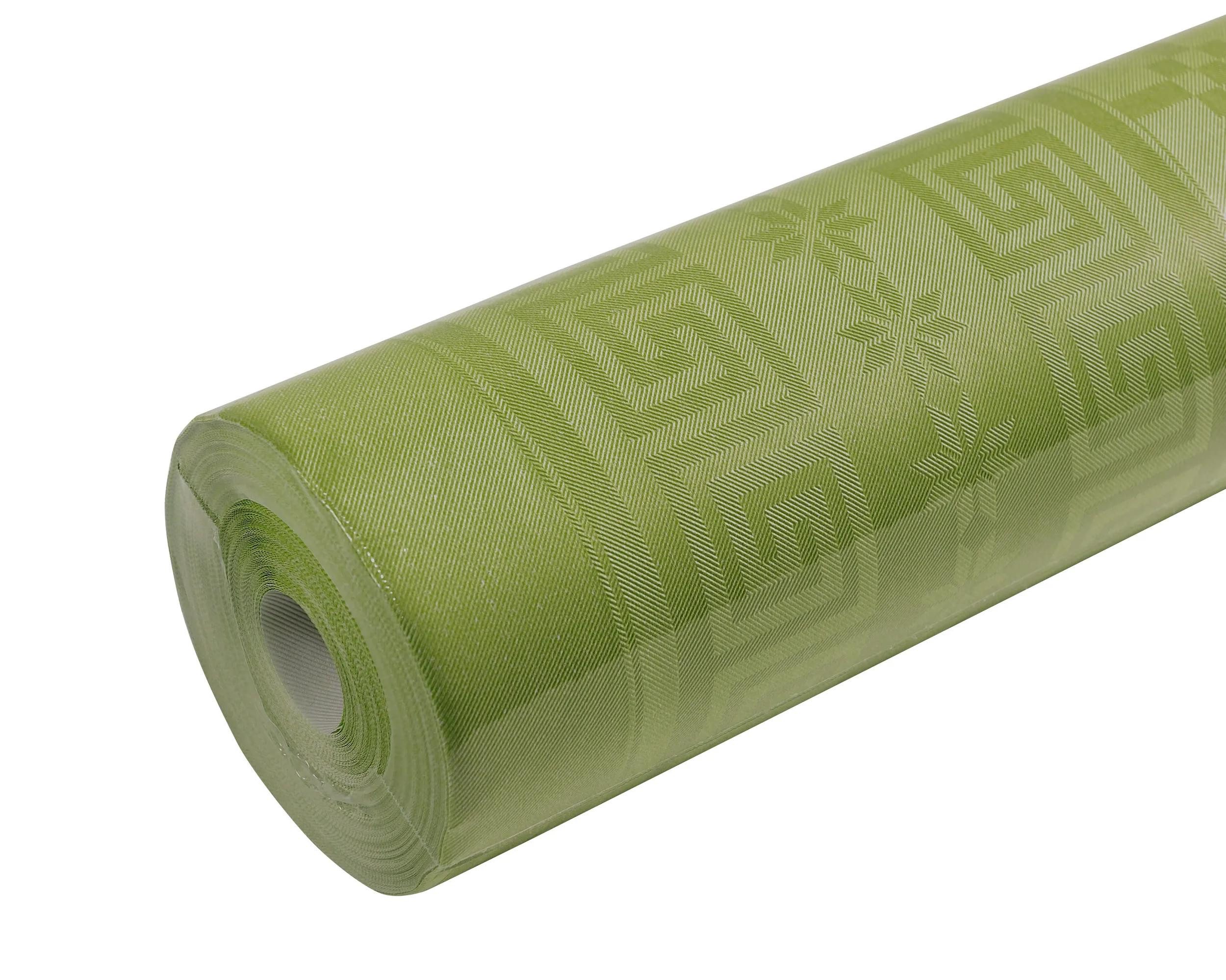 PROnappe Tischband 6x Papiertischdecke auf Rolle Damastprägung 1,18x25m Olivgrün R482590I, Nappes rouleaux papier damassé