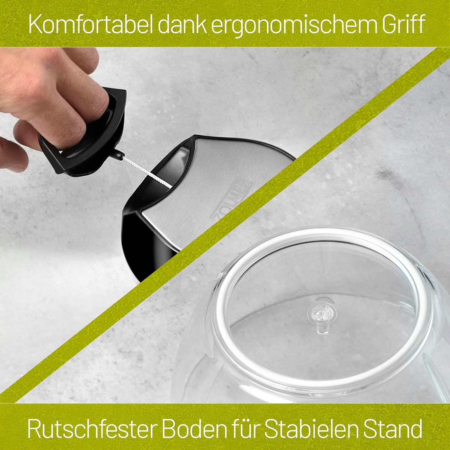 ZOLMER Zwiebelhacker Manueller Zerkleinerer mit Seilzug als Gemüseschneider, Multizerkleinerer, Zwiebelhacker