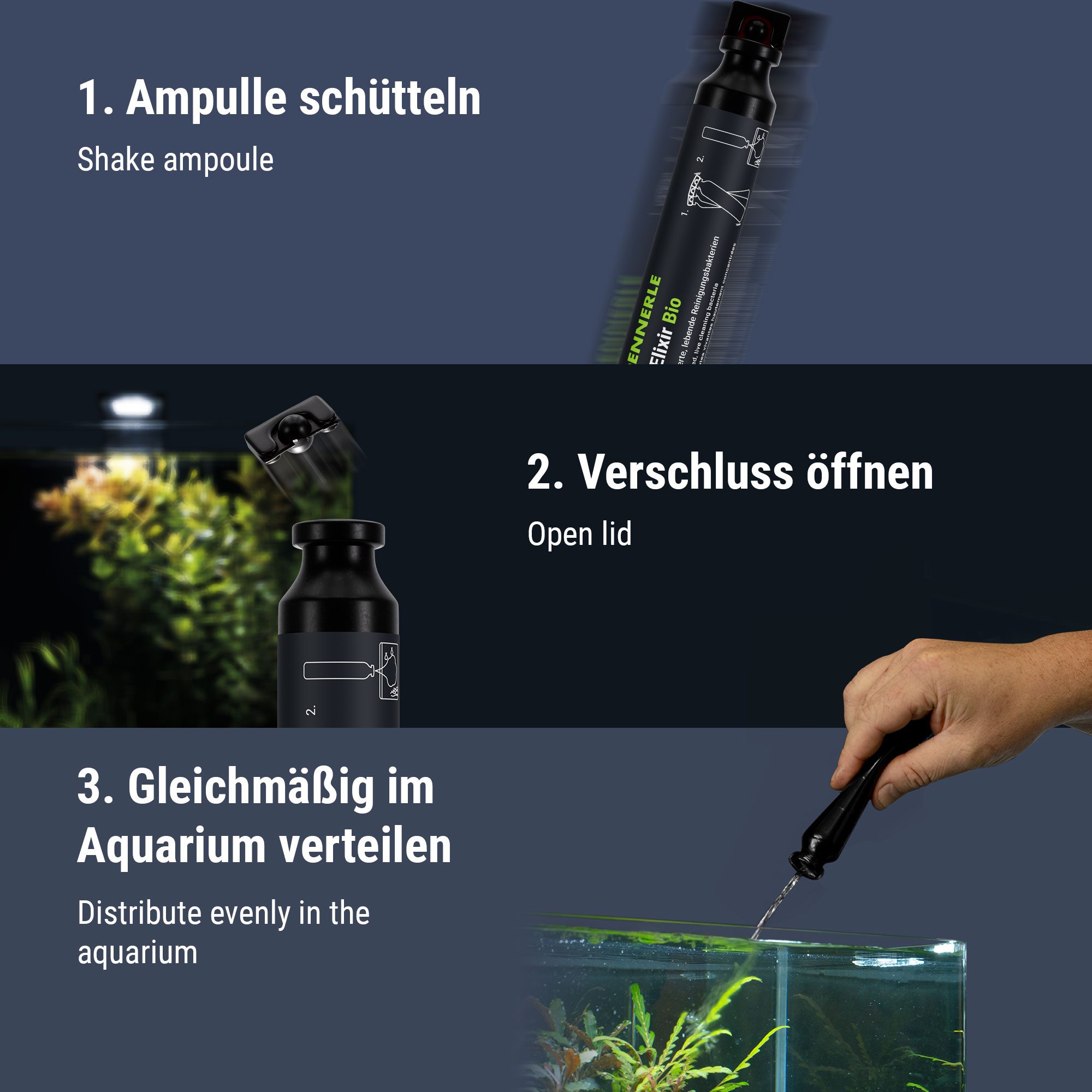 DENNERLE Aquariumpflege Bacto Elixir Bio, 50 ml