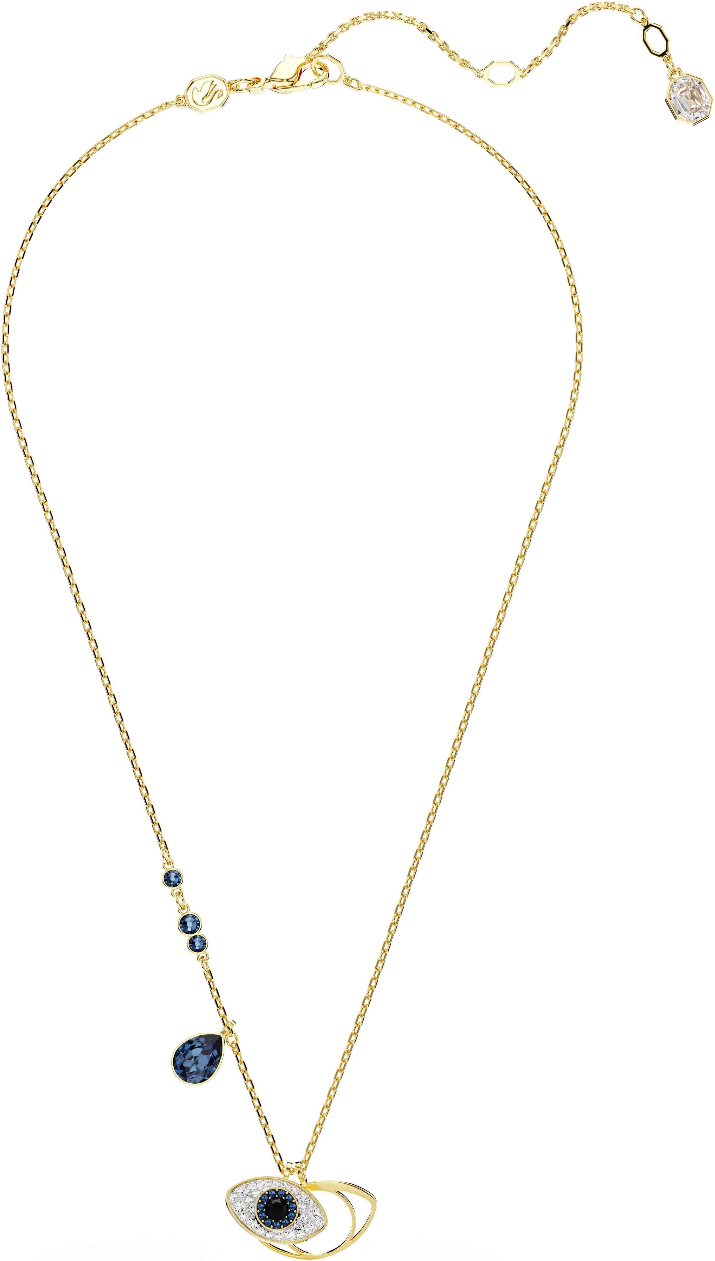 Swarovski Kette mit Anhänger Symbolica Böser Blick magisches Auge, mit Swarovski® Kristall