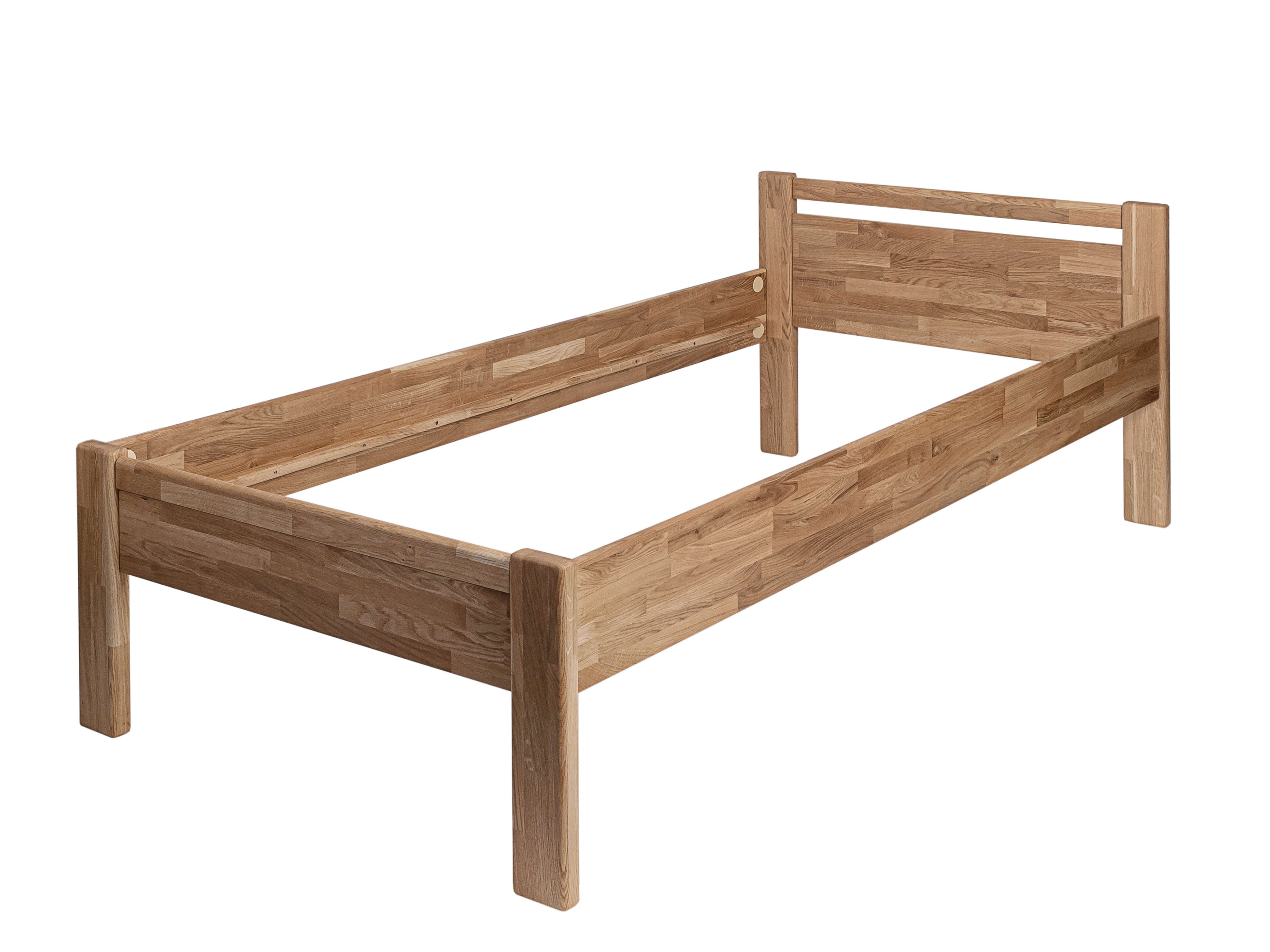 Krok Wood Massivholzbett Seniorenbett SiSi aus Massivholz Eiche + Nachttisch