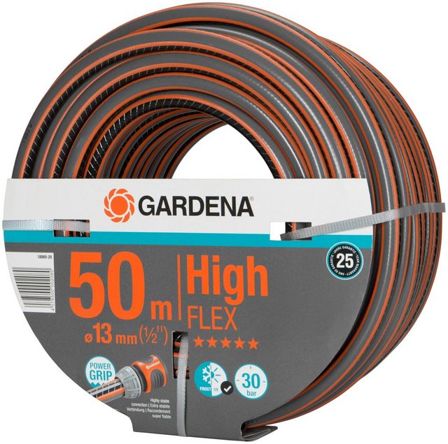 Gardena Gartenschlauch Comfort HighFlex 13 mm (1/2) 50 m mit PowerGrip 30 bar
