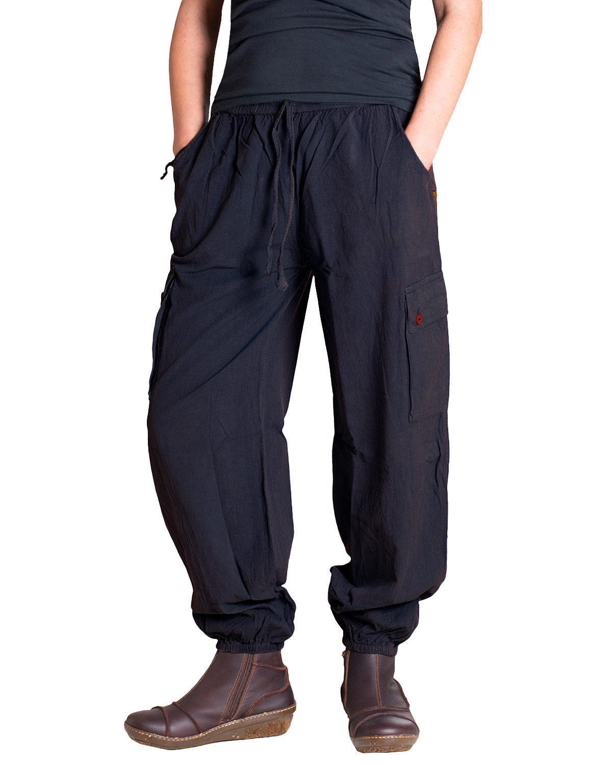 Vishes Cargohose Bequeme Unisex Freizeithose mit Gummibund und Taschen Alte günstig online kaufen
