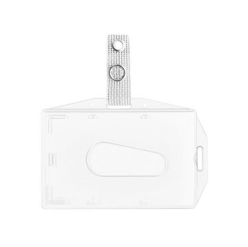 WEBBOMB Schlüsselanhänger 5x Kartenhalter horizontal + vertikal + 5x Ausweisclip gewebeverstärkt (5-tlg)