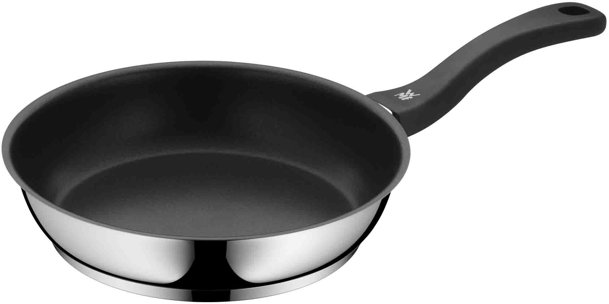 WMF Bratpfanne Devil, Edelstahlpfanne Induktion mit Antihaftversiegelung, Cromargan® Edelstahl Rostfrei 18/10, TransTherm®-Allherdboden, für alle Herdarten geeignet, Kunststoffgriff