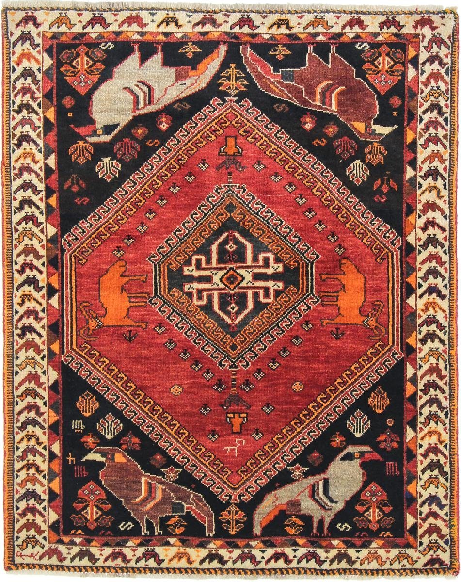 Orientteppich Ghashghai 115x150 Handgeknüpfter Orientteppich / Perserteppich, Nain Trading, rechteckig, Höhe: 12 mm