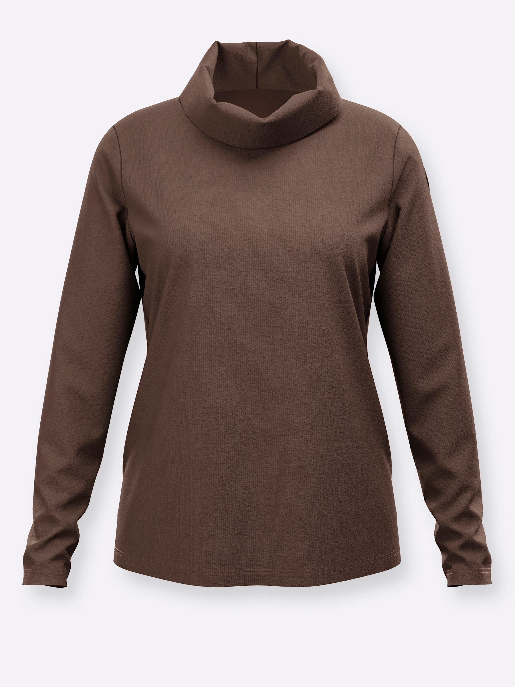 T-Shirt Rollkragen-Shirt Langarm