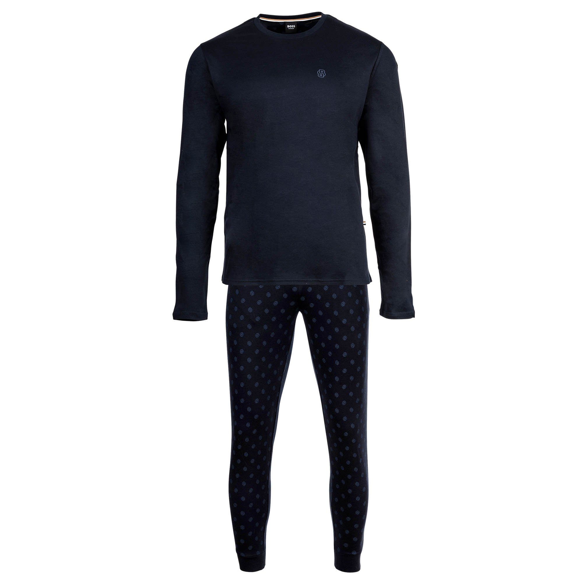 BOSS Pyjama Herren Pyjama Baumwolle Relax Long Set (2 tlg) günstig online kaufen