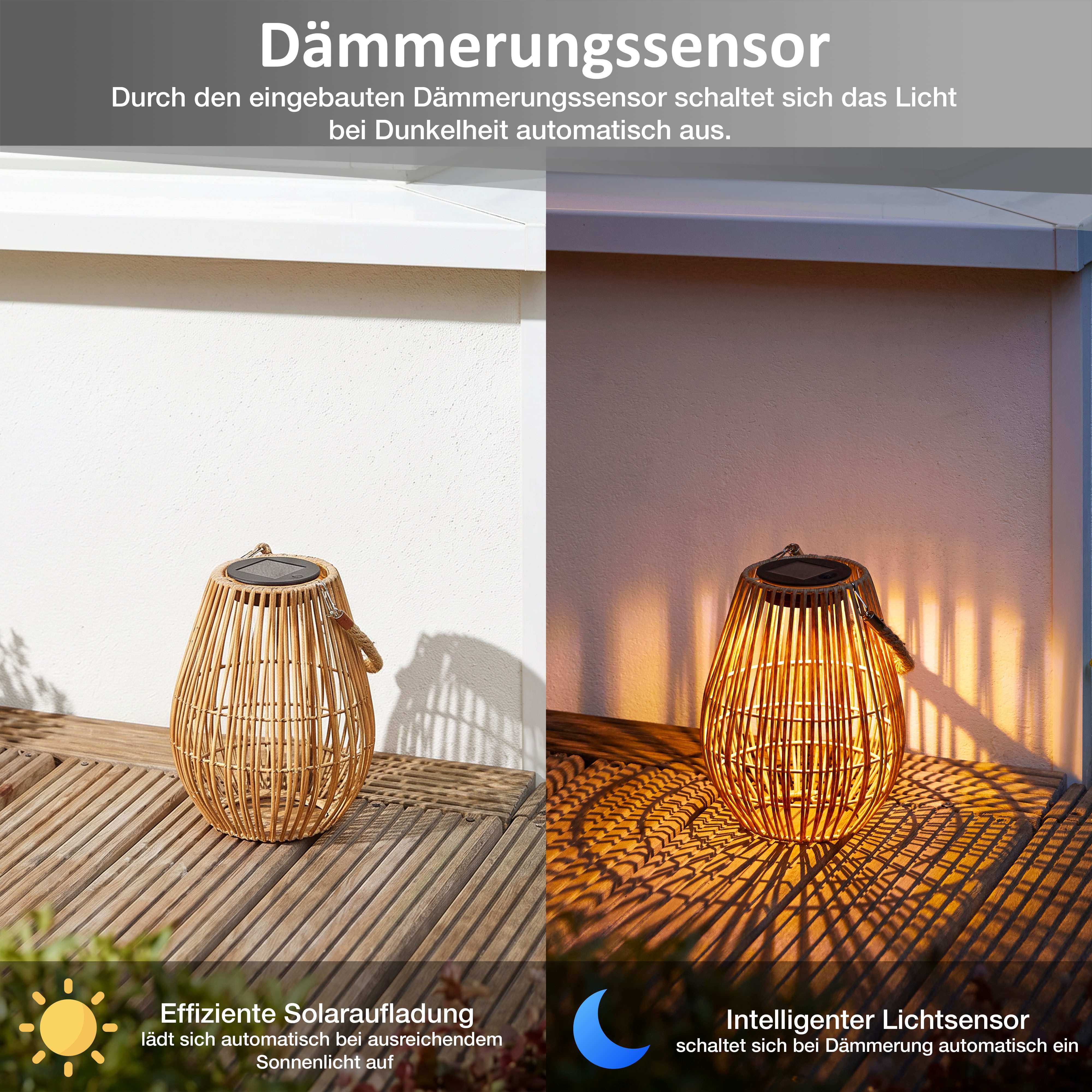 Northpoint LED Laterne Solar LED Laterne mit Farbwechsel für Garten und Balkon