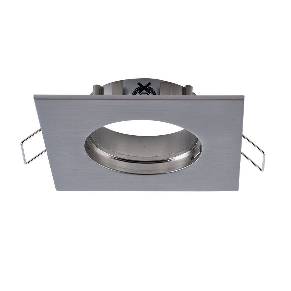 Paulmann Einbauleuchte, LED-Leuchtmittel fest verbaut, Warmweiß, Einbaustrahler Badezimmerleuchte Einbaulampe LED Alu Zink gebürstet