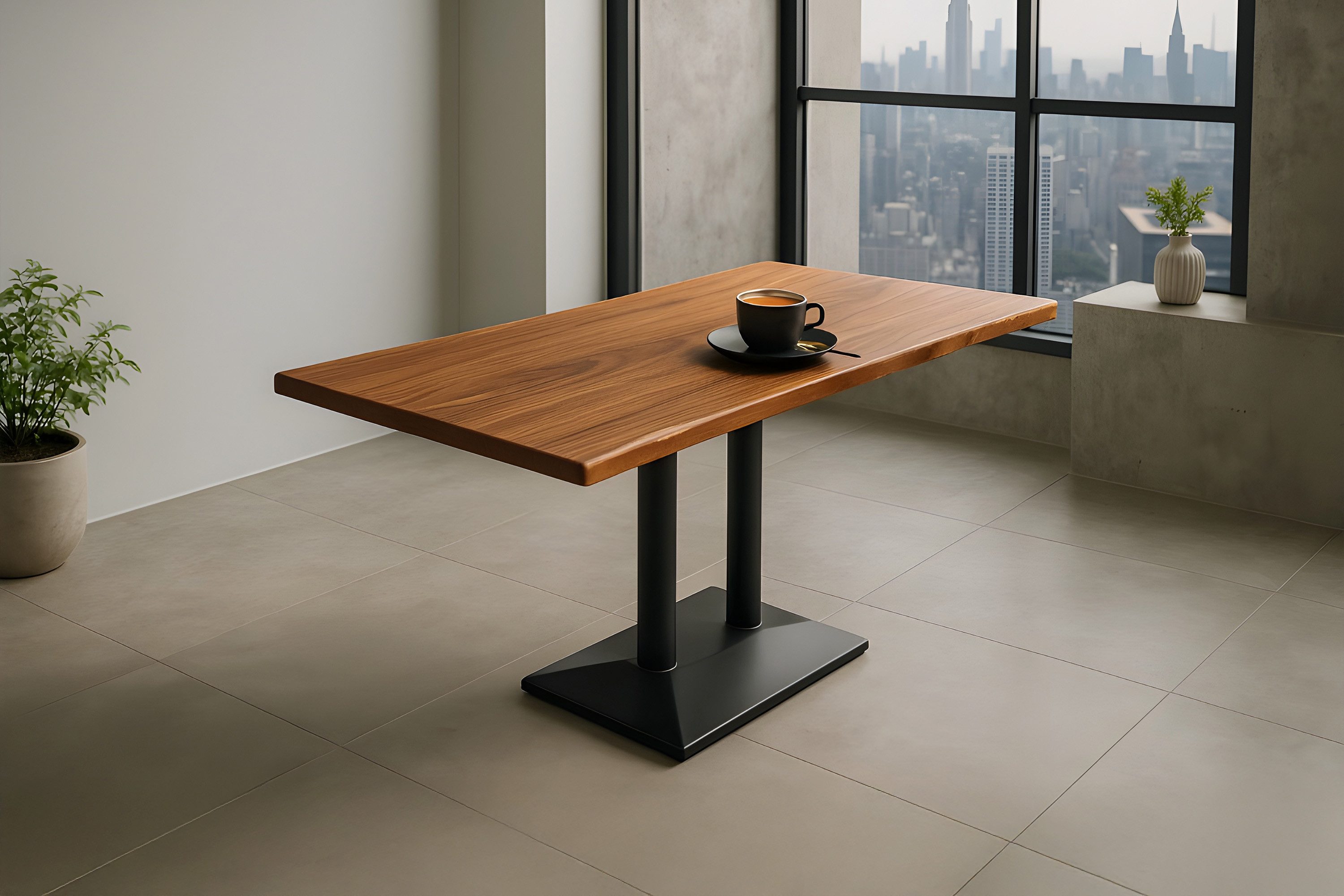 SAM® Bistrotisch Isola, Akazien- oder Mangoholz, Baumkante, Säulengestell a günstig online kaufen