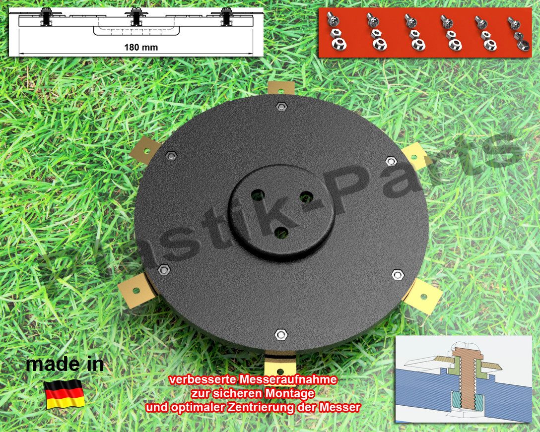 Plastik Parts Mährobotermesser Messerscheibe 6 Klingen Messerteller WORX Landroid L1500 WR153E WR155E