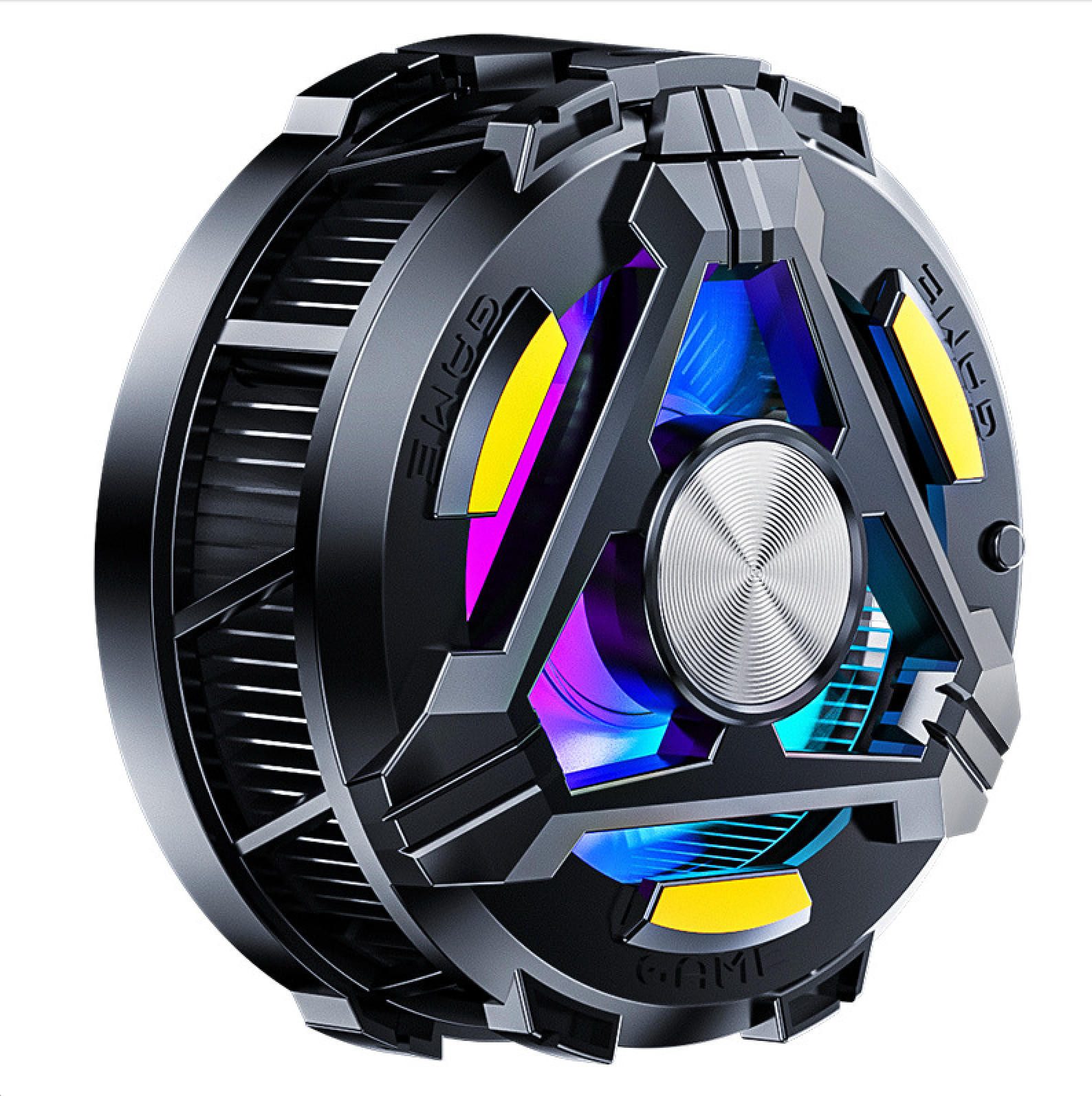 AURIVION Heizkörper Magnetischer Handy Kühler mit RGB Licht für Gaming & Tablet, RGB Kühlkörper mit starken Kühlmodi für Smartphone