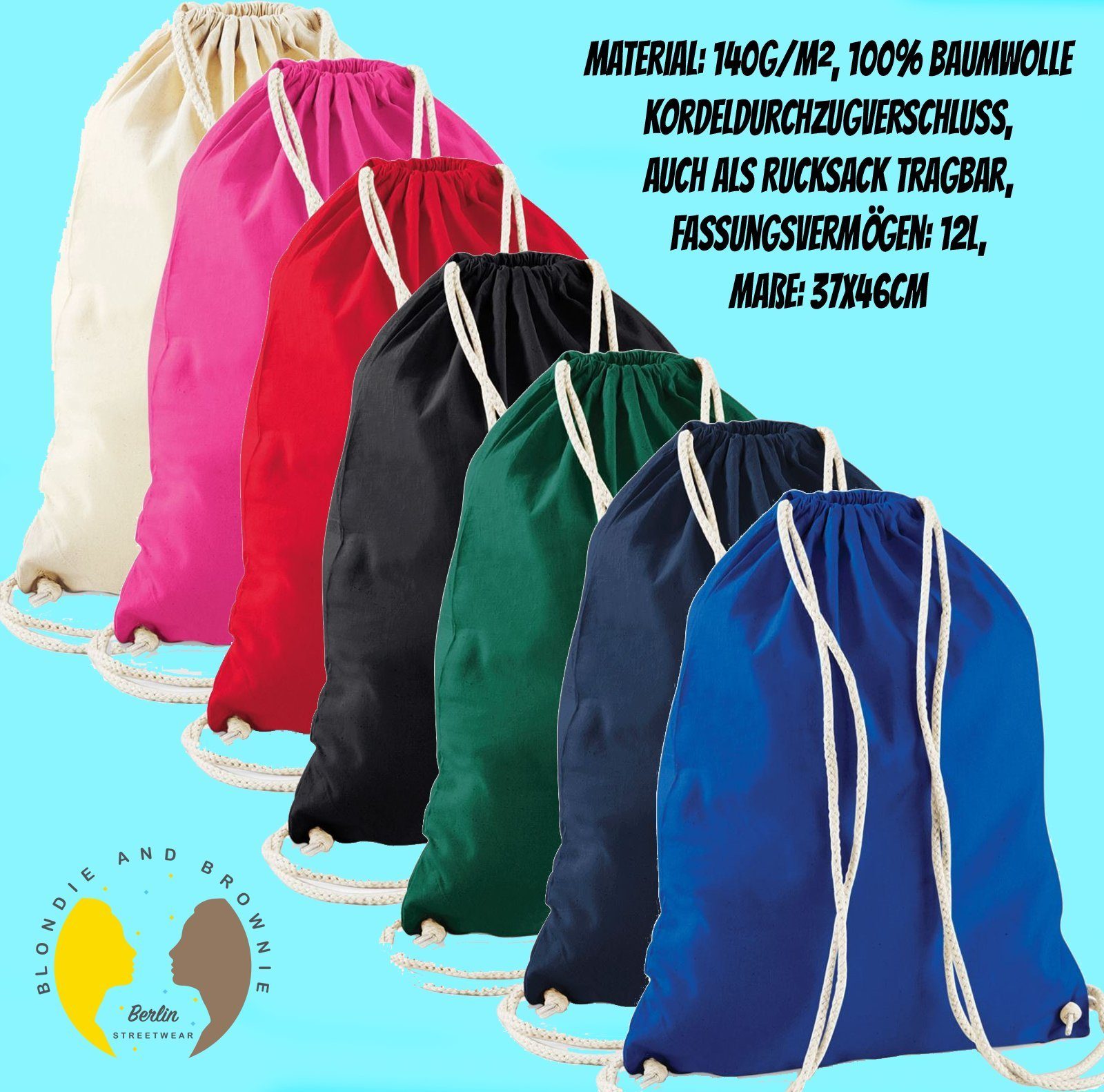 Blondie & Brownie Turnbeutel Schlaubi Schlumpf Buch Schlümpfe Schlumpfine