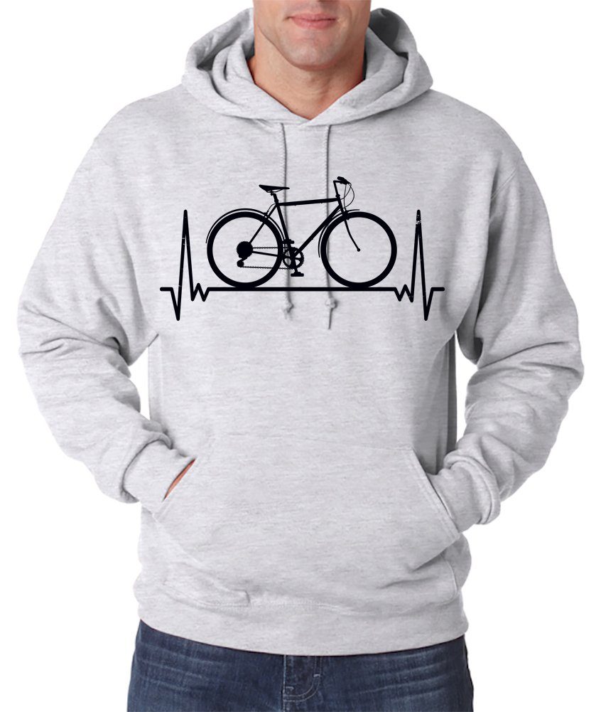 Kapuzenpullover Heartbeat Fahrrad Herren Hoodie Pullover