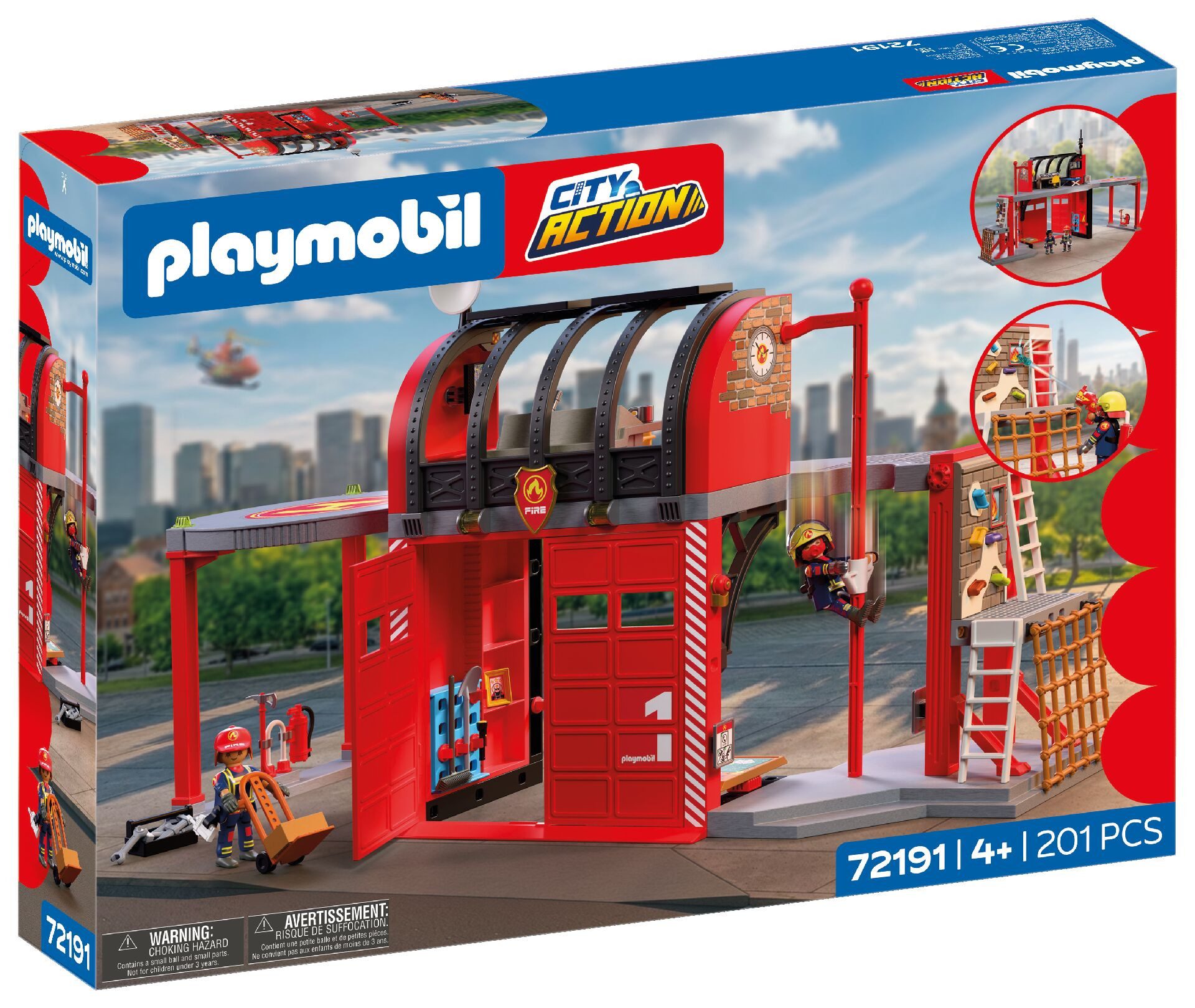 Playmobil® Große Feuerwehrstation (72191), City Action Konstruktions-Spielset, Made in Germany