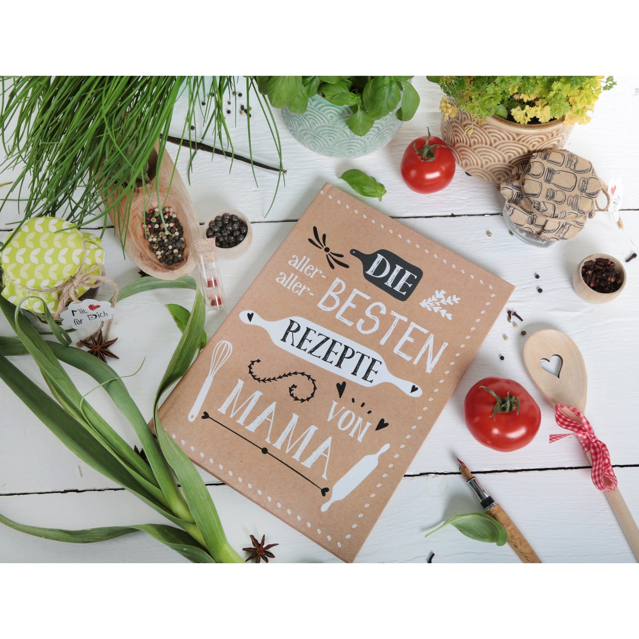 Logbuch-Verlag Dekofigur Rezeptbuch REZEPTE VON MAMA günstig online kaufen