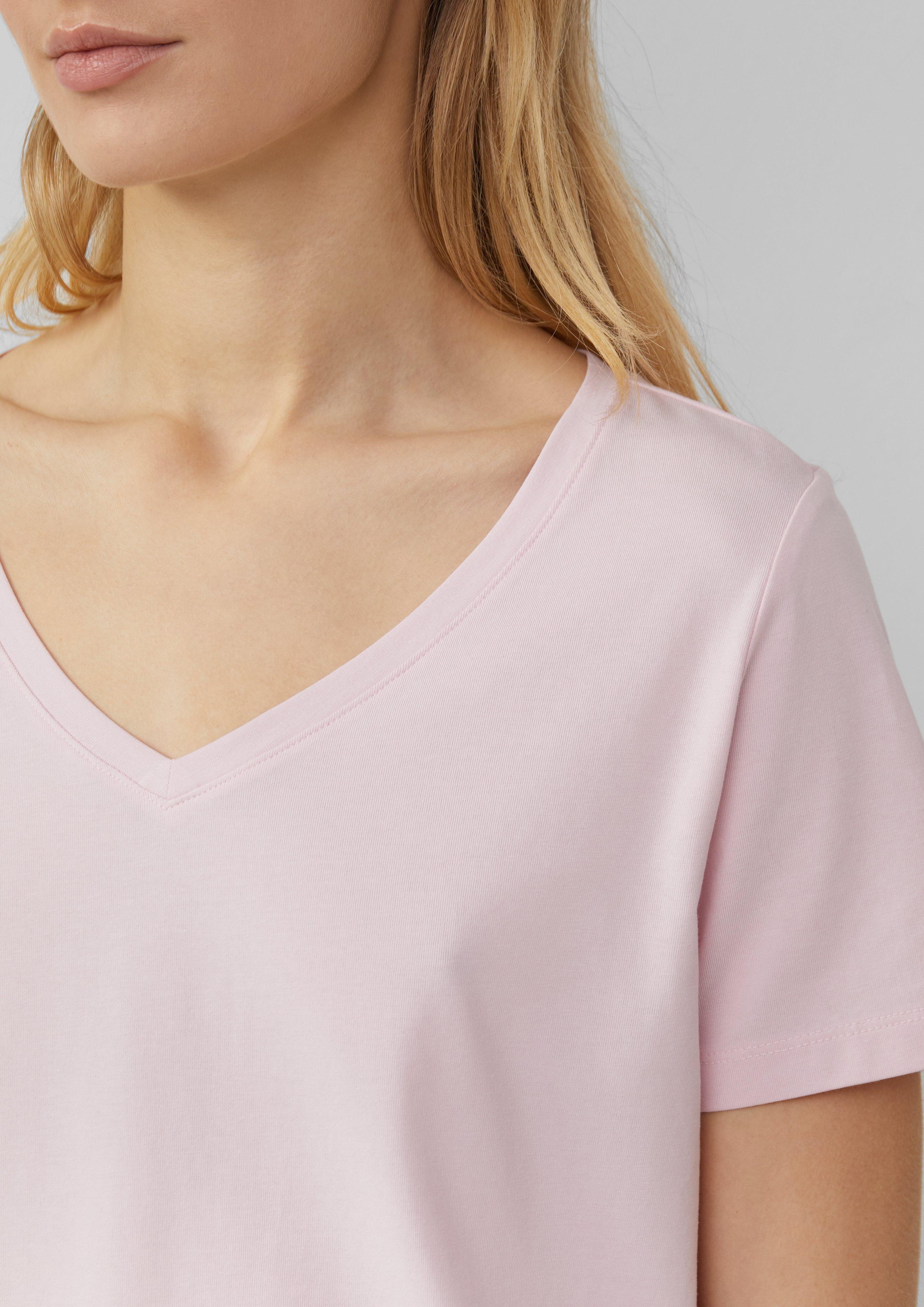s.Oliver Kurzarmshirt T-Shirt mit V-Ausschnitt günstig online kaufen