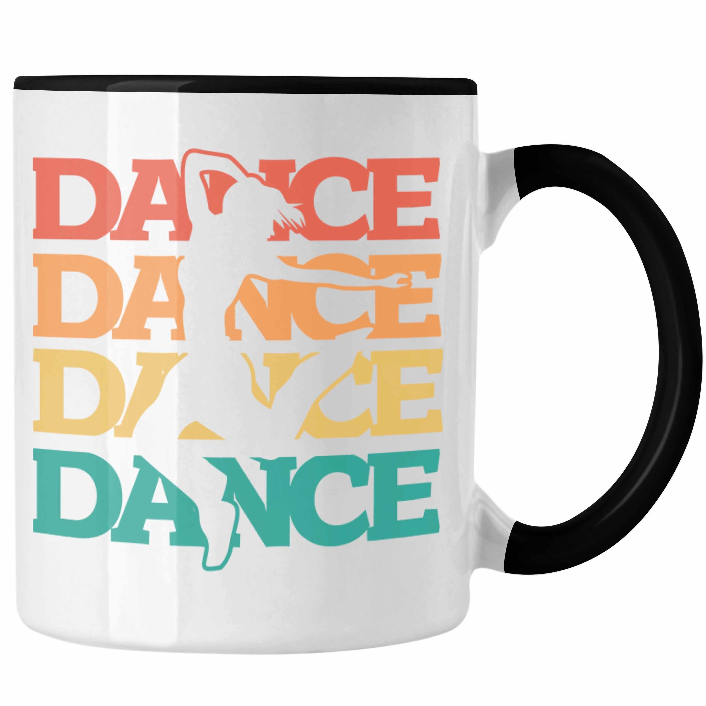 Trendation Tasse Lustige Tänzer Tasse Geschenk für Tanzbegeisterte Tanzlehrer Grafik D Schwarz