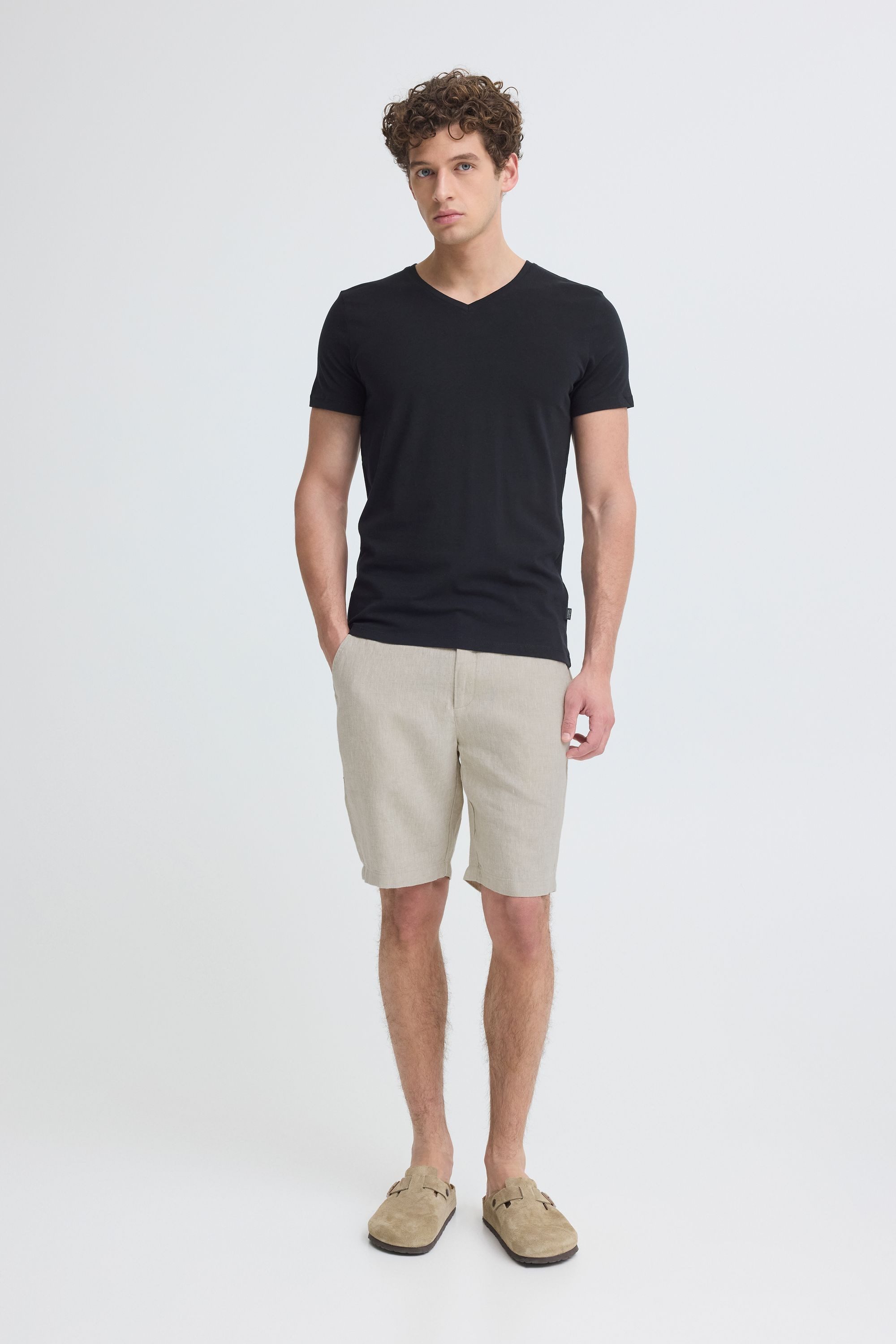 Casual Friday Leinenhose CFPANDRUP Leichte Shorts aus 100% Leine
