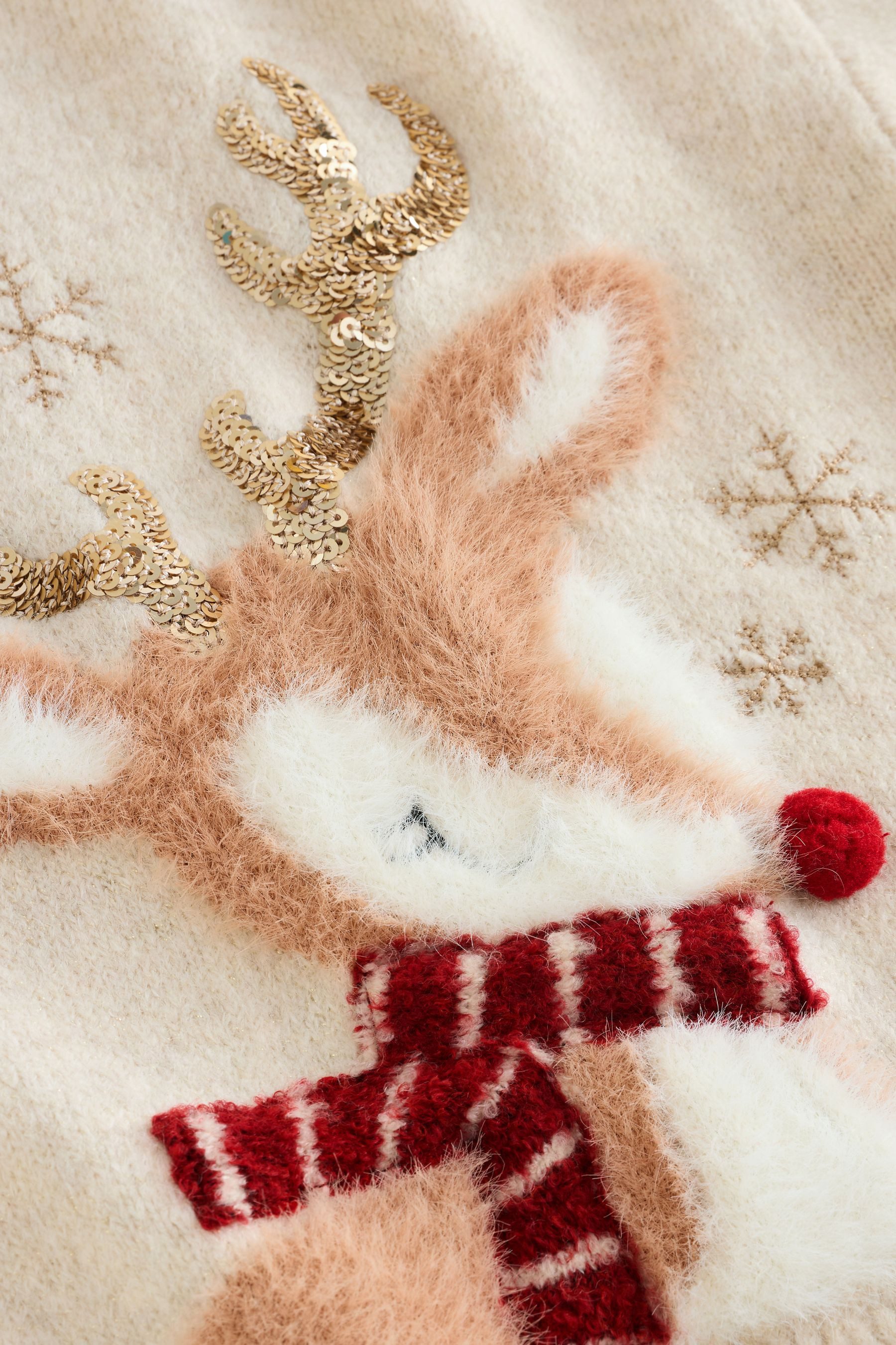 Next Strickpullover Weihnachtspullover mit Rentiermotiv (1-tlg)