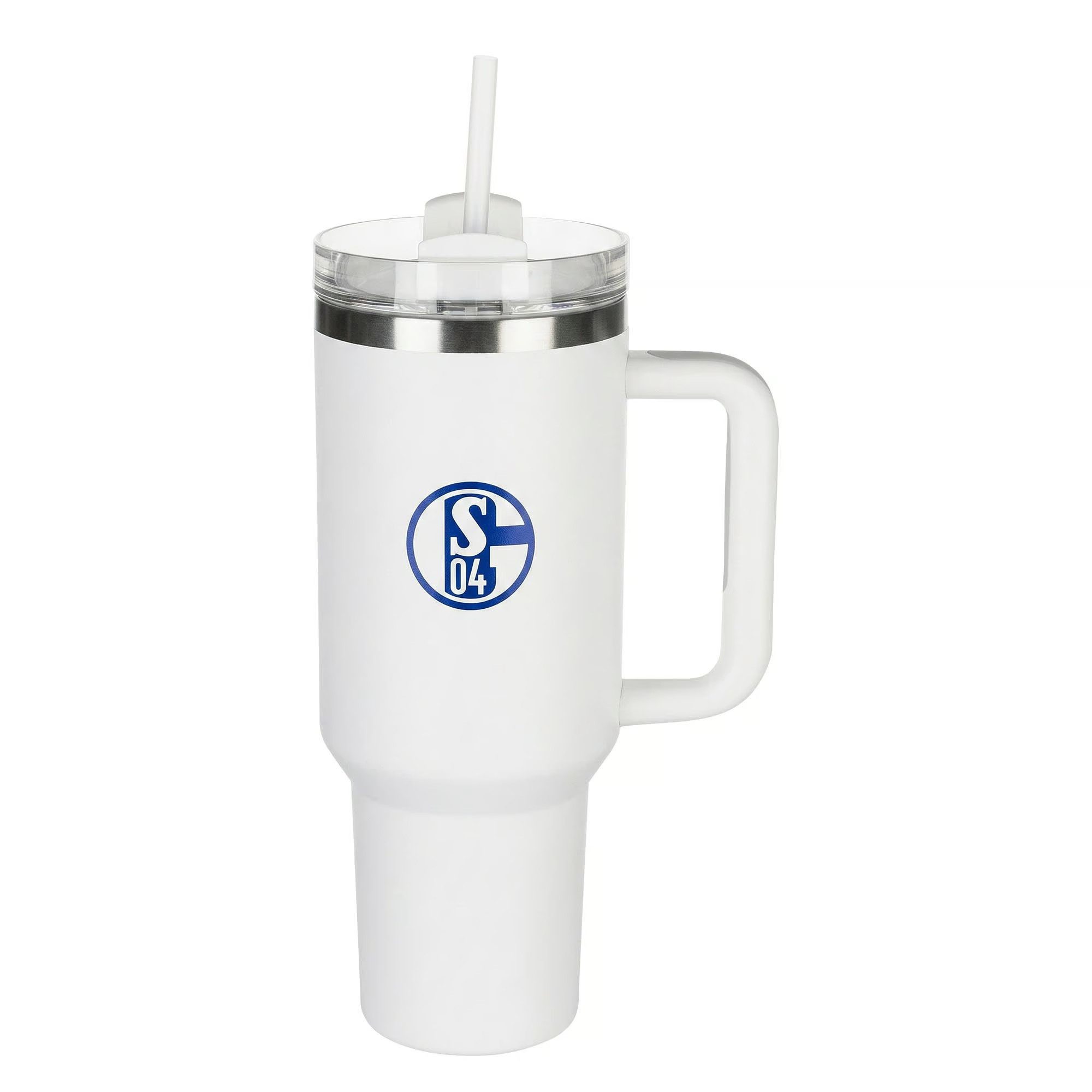 FC Schalke 04 Thermoflasche Trinkbecher Cup weiß