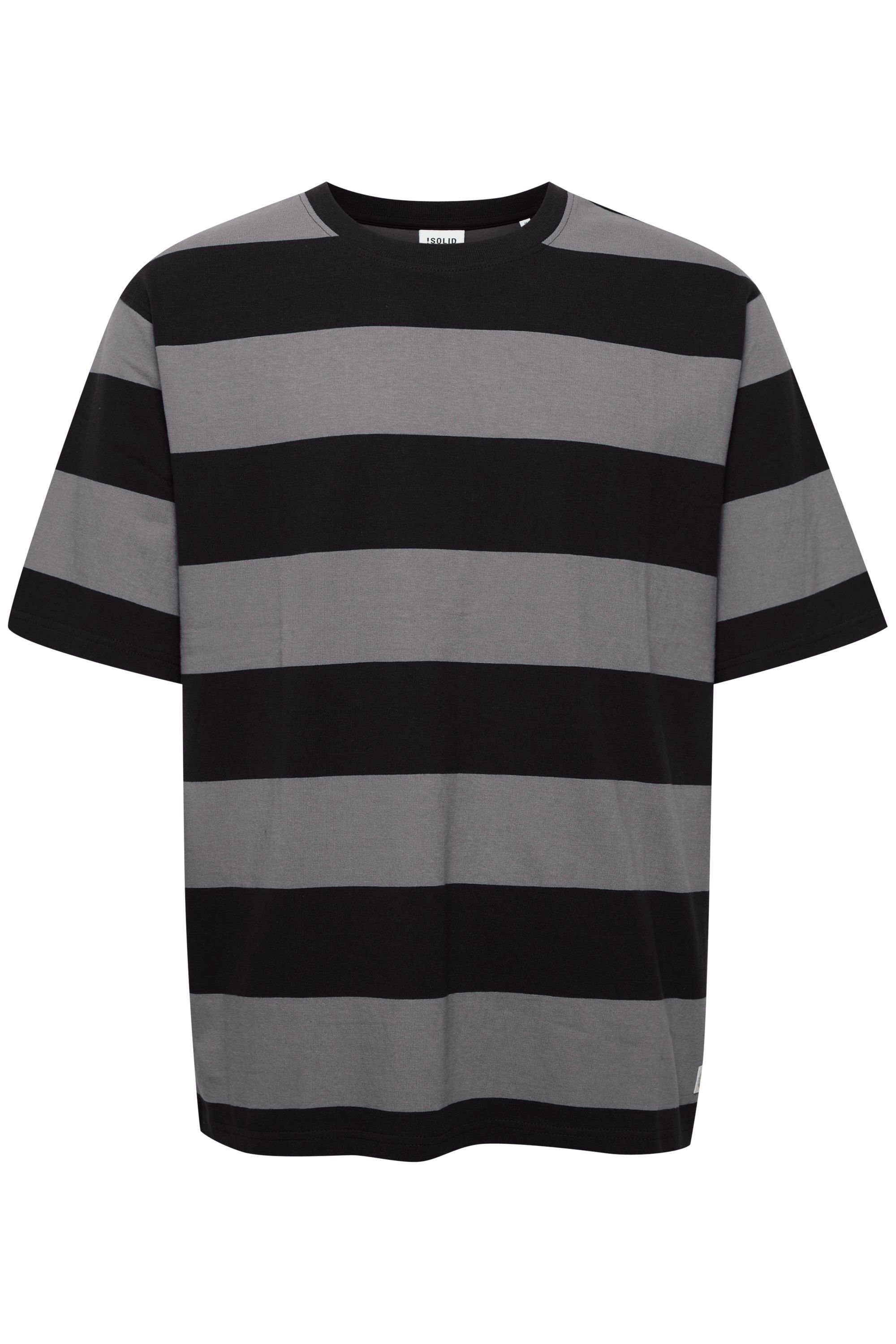 Solid T-Shirt (194008) True Black SDJoey 21300987-ME - Tee S