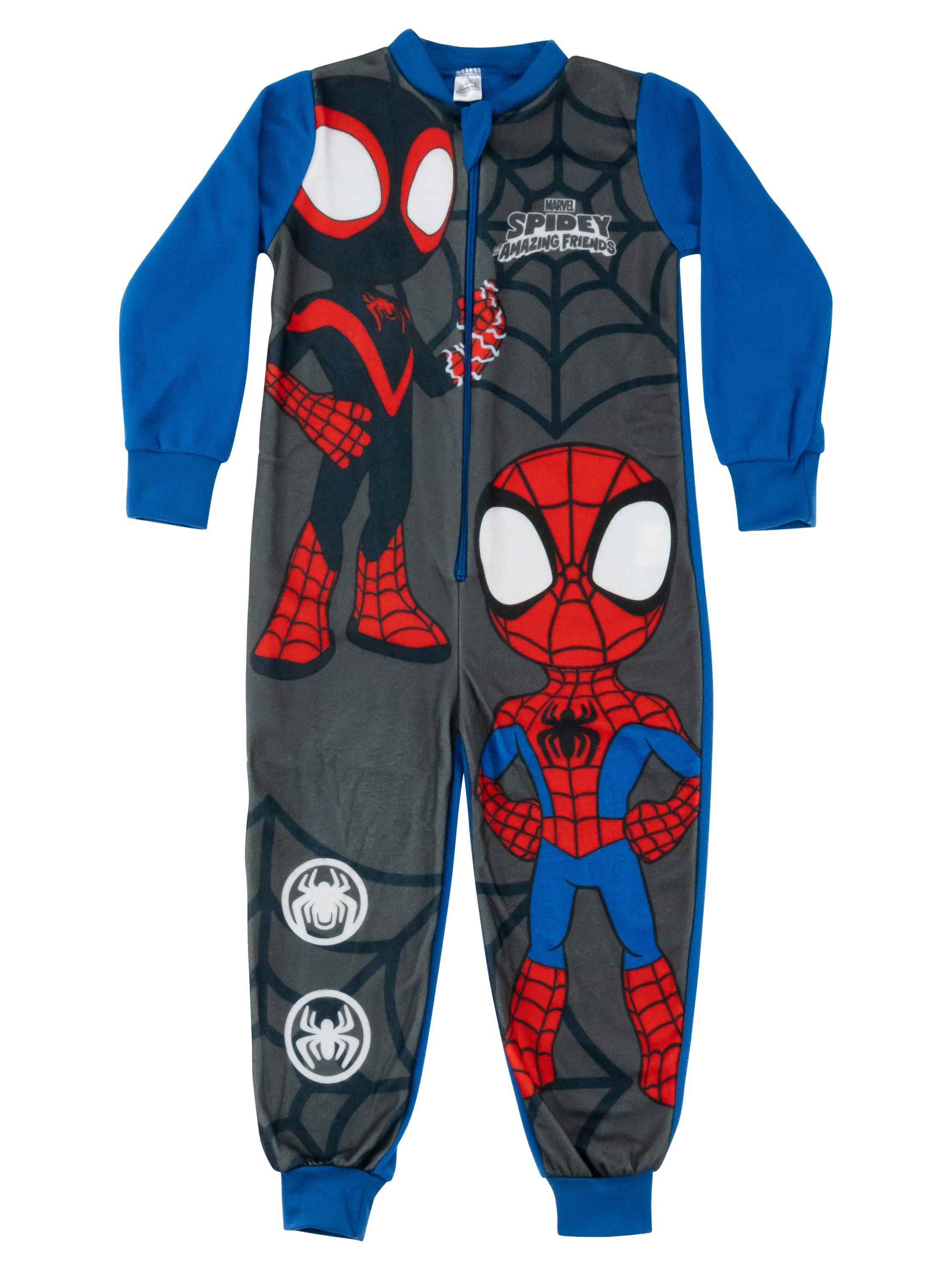 United Labels® Jumpsuit Marvel Spidey Jumpsuit Spiderman Overall Pyjama Schlafanzug langarm – Bild 2 von 5