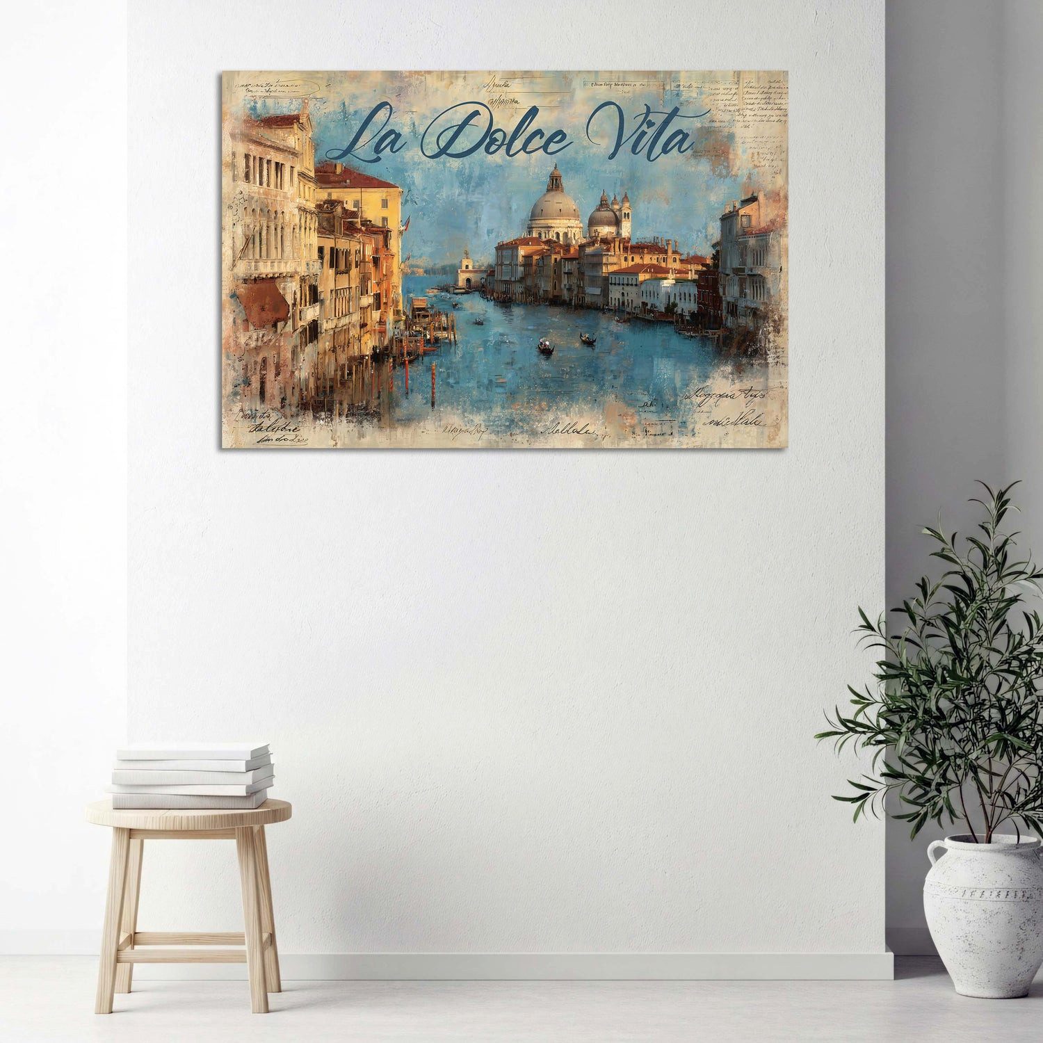 Artedinoi Leinwandbild Venedig Italien La Dolce Vita Gondel Wandbild Leinwandbild Kunstdruck, Venedig mit Gondel