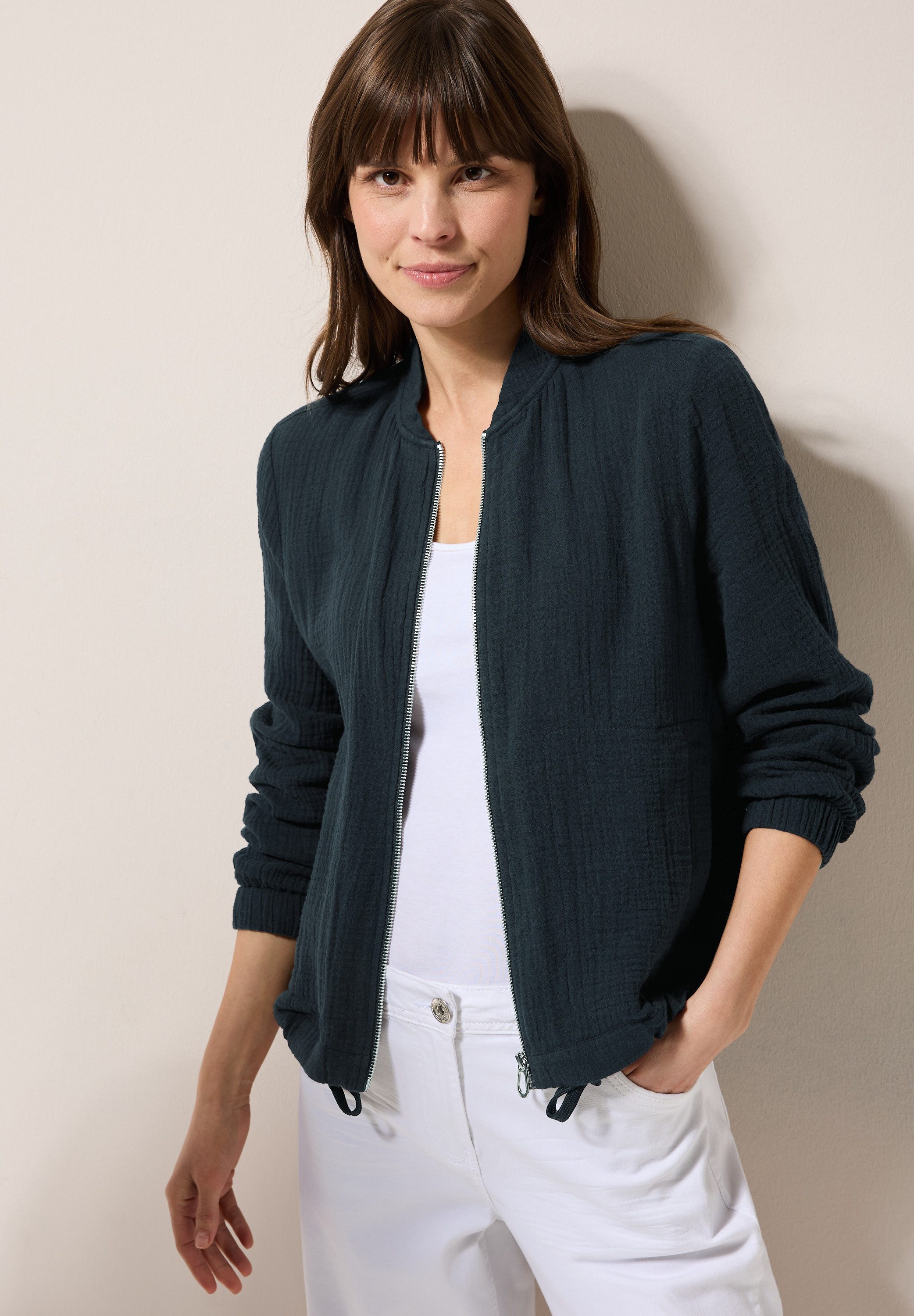 CECIL Kurzjacke mit Tunnelzug am Saum