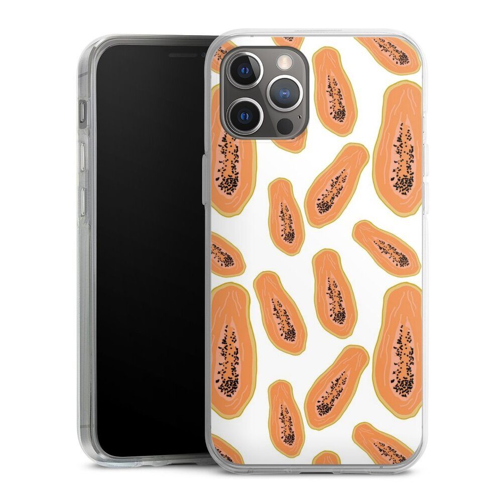DeinDesign Handyhülle Papaya, Apple iPhone 12 Pro Max Silikon Hülle Bumper Case Handy Schutzhülle