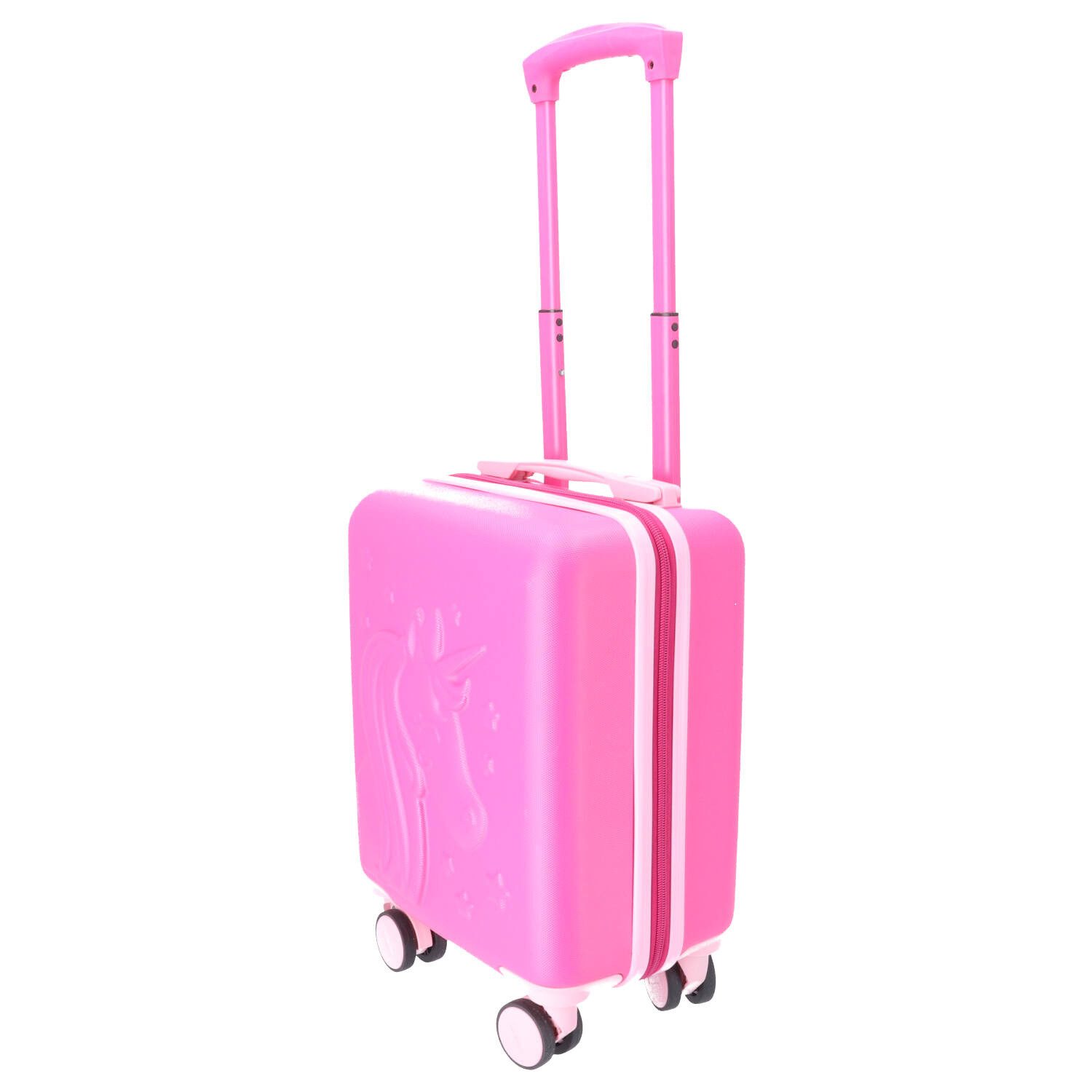 TheTrueC Koffer The TrueC Kinder Koffer Underseat Einhorn pink, 2 Rollen Rollen – Bild 2 von 5