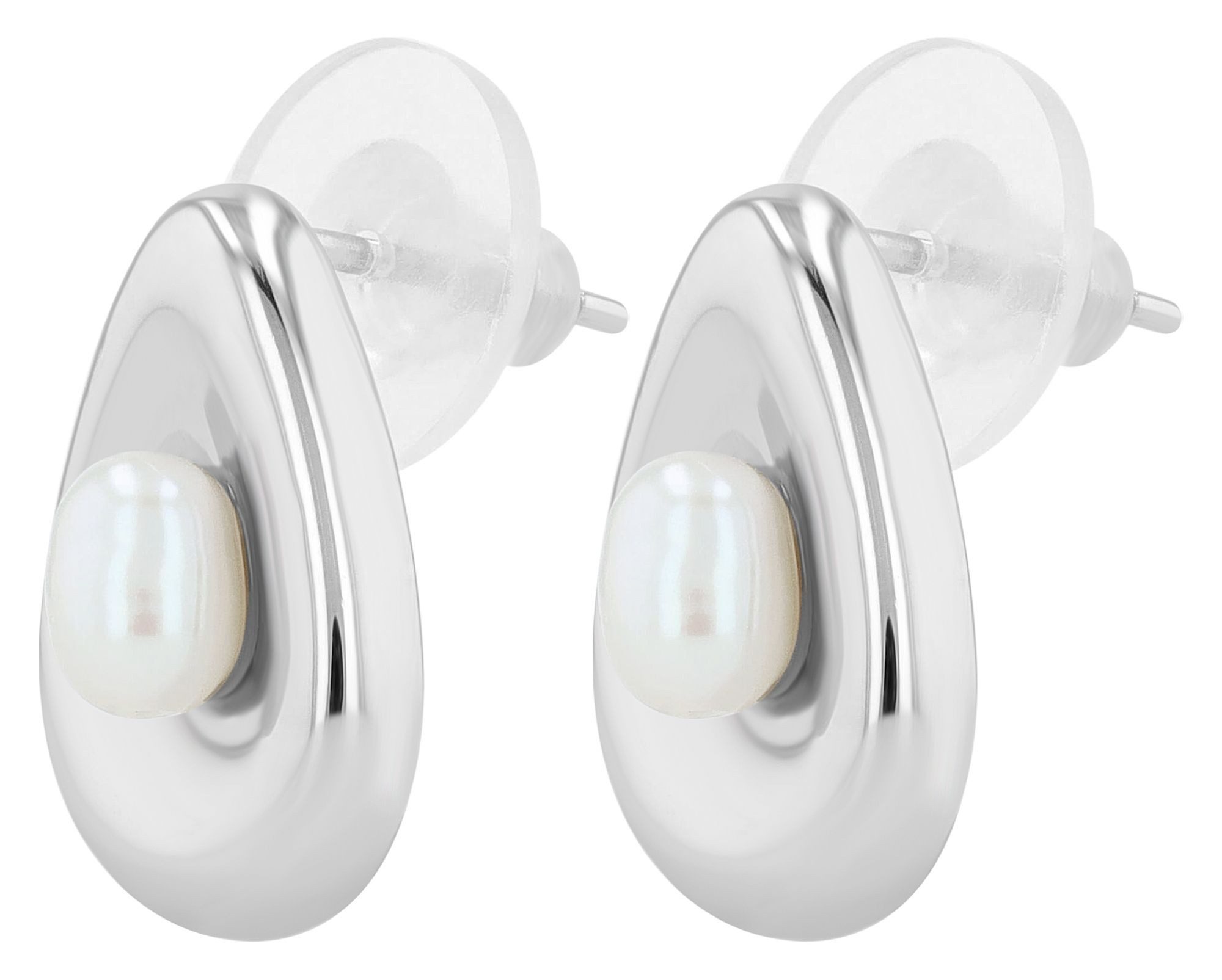 Paar Ohrhänger Ohrringe – Ohrstecker aus 925 Silber mit Süßwasserperle