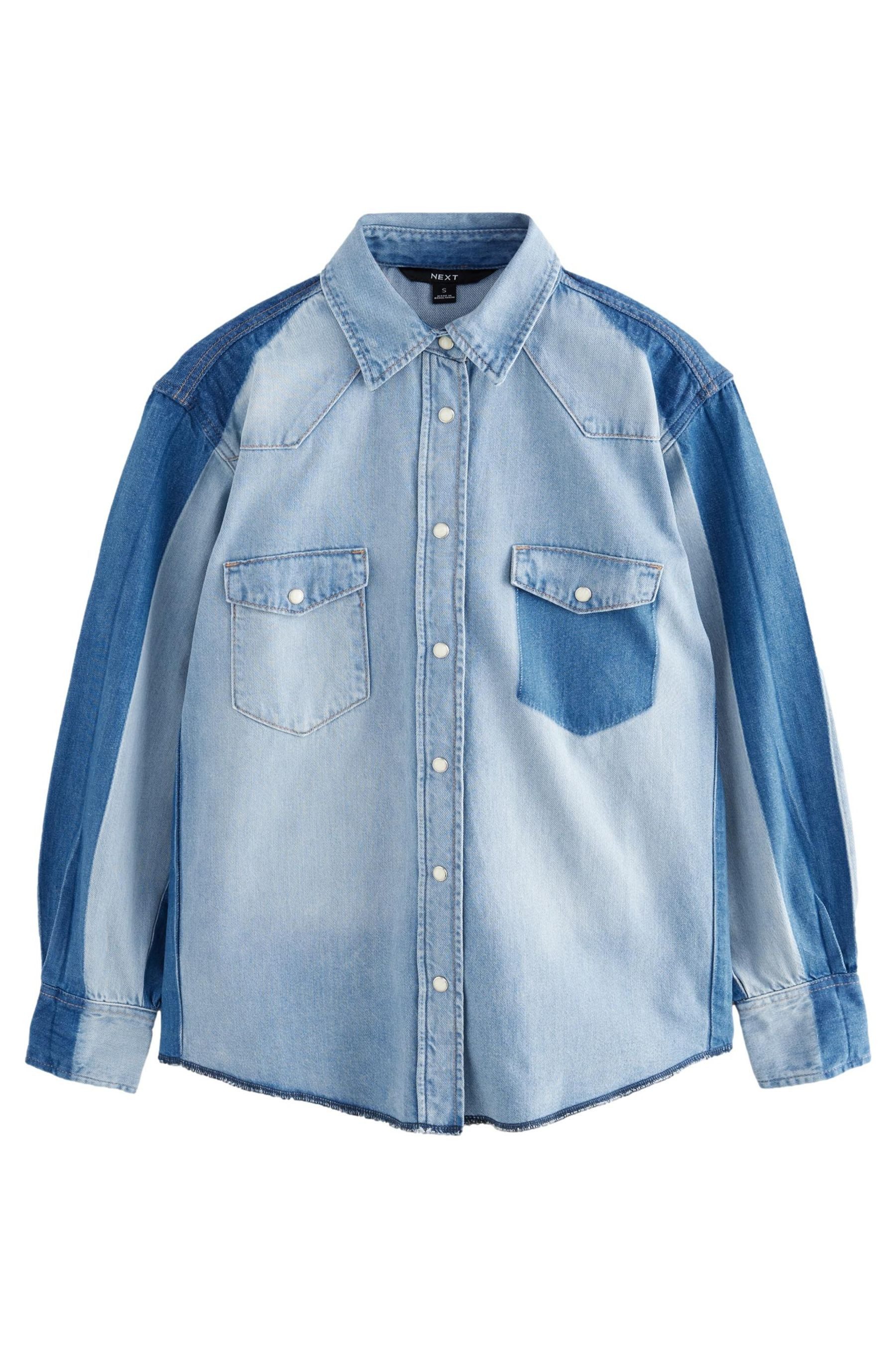 Next Jeanshemd Enge Jeansbluse im Westernstil günstig online kaufen