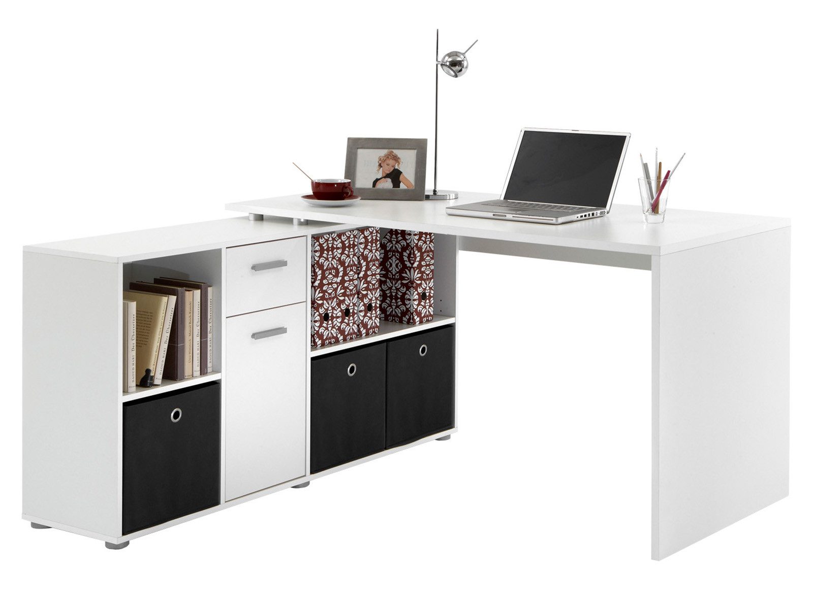 FMD Möbel Eckschreibtisch 136 x 75 x 68 cm (B/H/T)