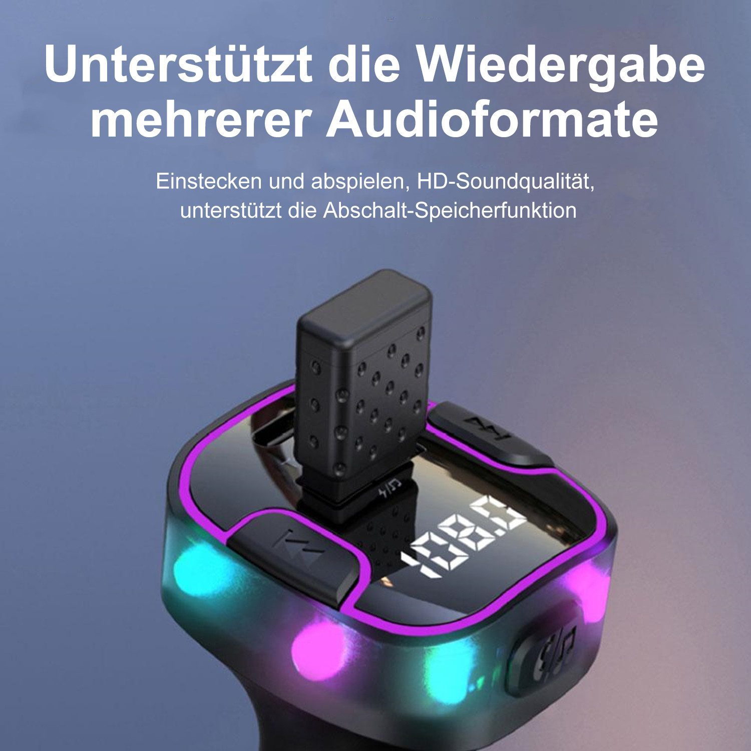 DESUO Zigarettenanzünder USB C Auto Ladegerät Bluetooth 5.3 FM Transmitter KFZ-Adapter