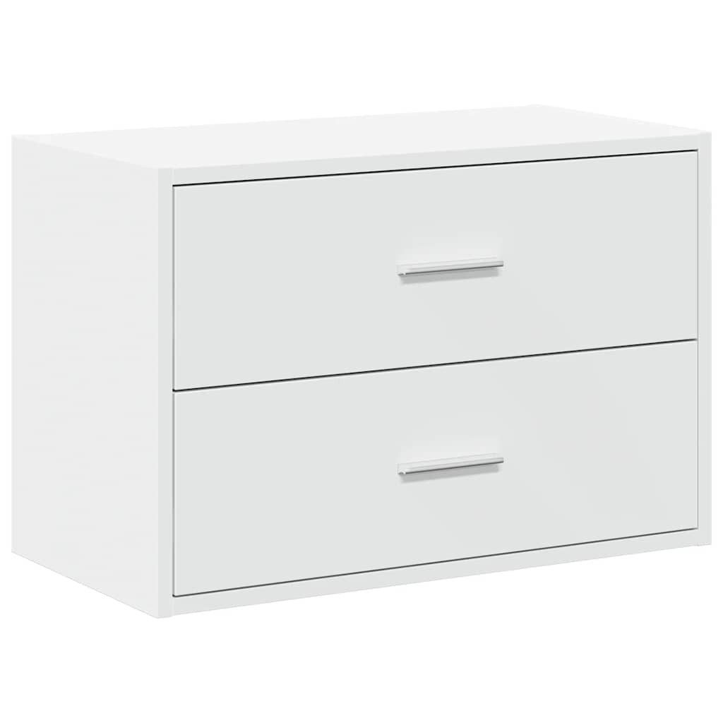 vidaXL Kommode Schrank mit 2 Schubladen Weiß 60x31x40 cm Holzwerkstoff (1 St)