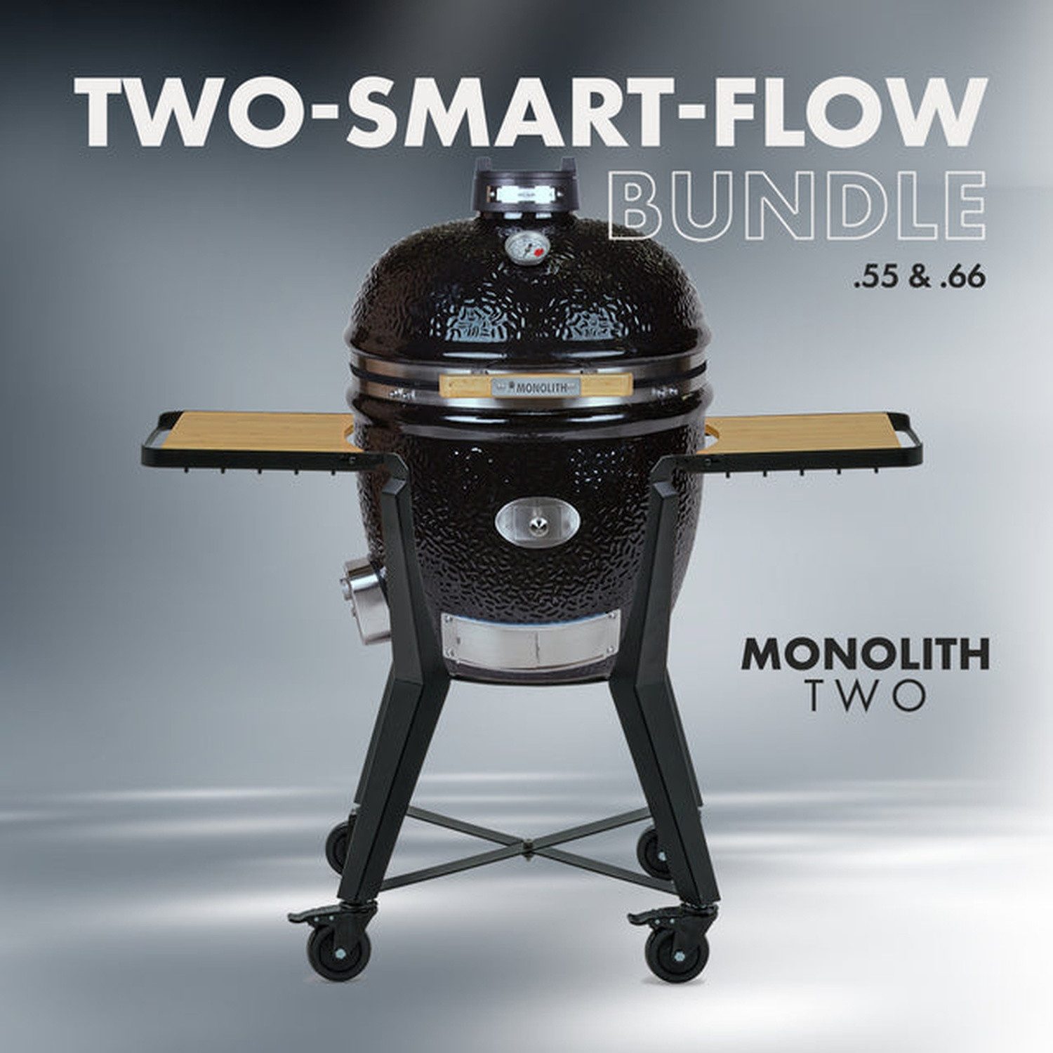 MONOLITH Keramikgrill Monolith TWO.55-Smart-Flow-Bundle inkl. Gestell & Blower
