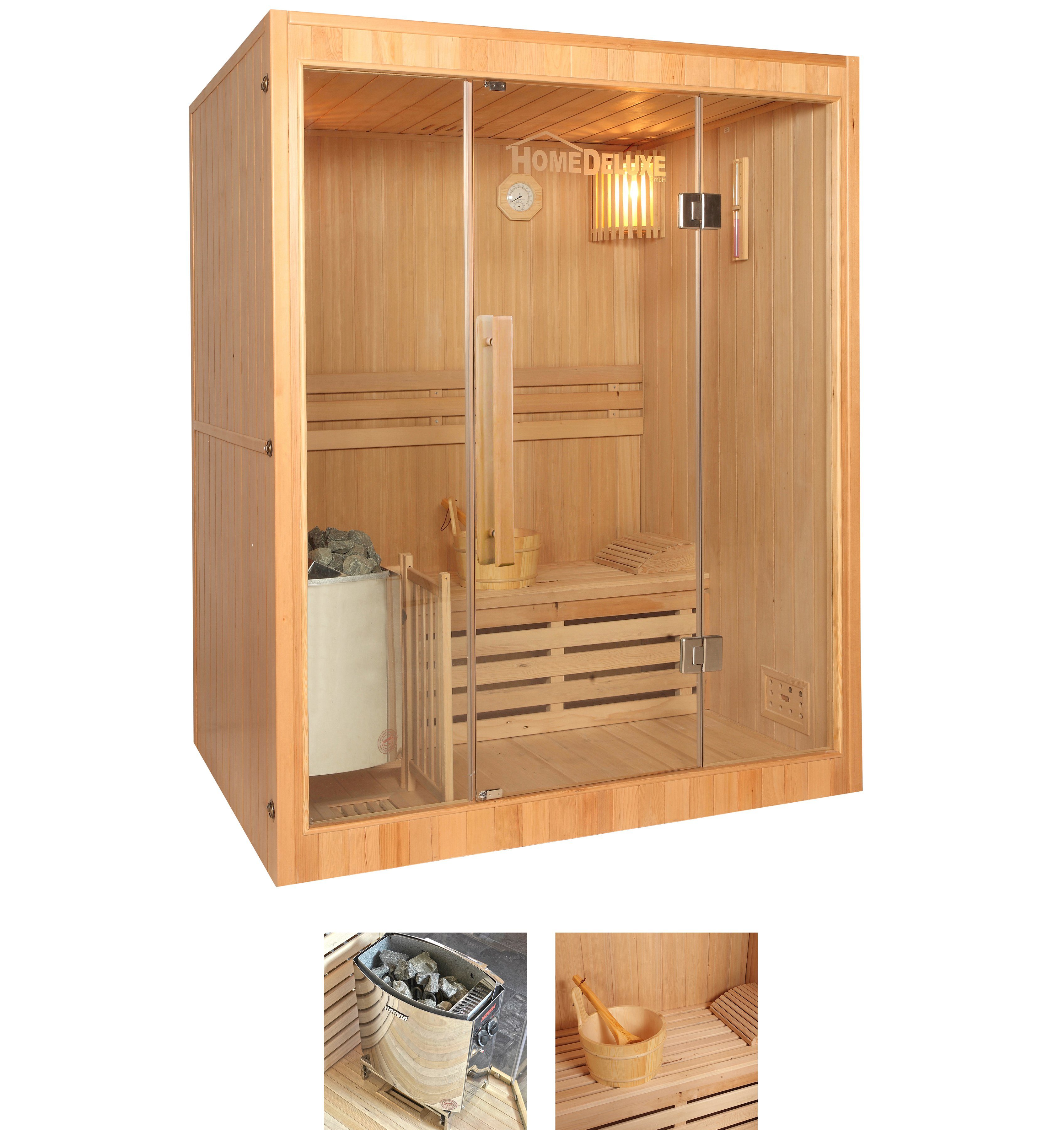 HOME DELUXE Sauna »Skyline L«, BxTxH: 150 x 120 x 190 cm, 50 mm, 4,5 kW