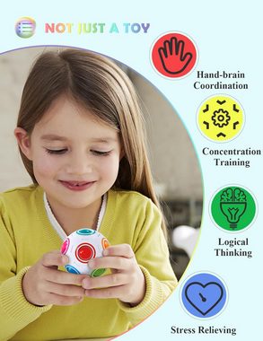 LENBEST Lernspielzeug Regenbogenball Knobelspiel Zauberball-Geschicklichkeitsspiel (1-St), für Kinder, Erwachsene, Mädchen & Jungen ab 6 Jahren