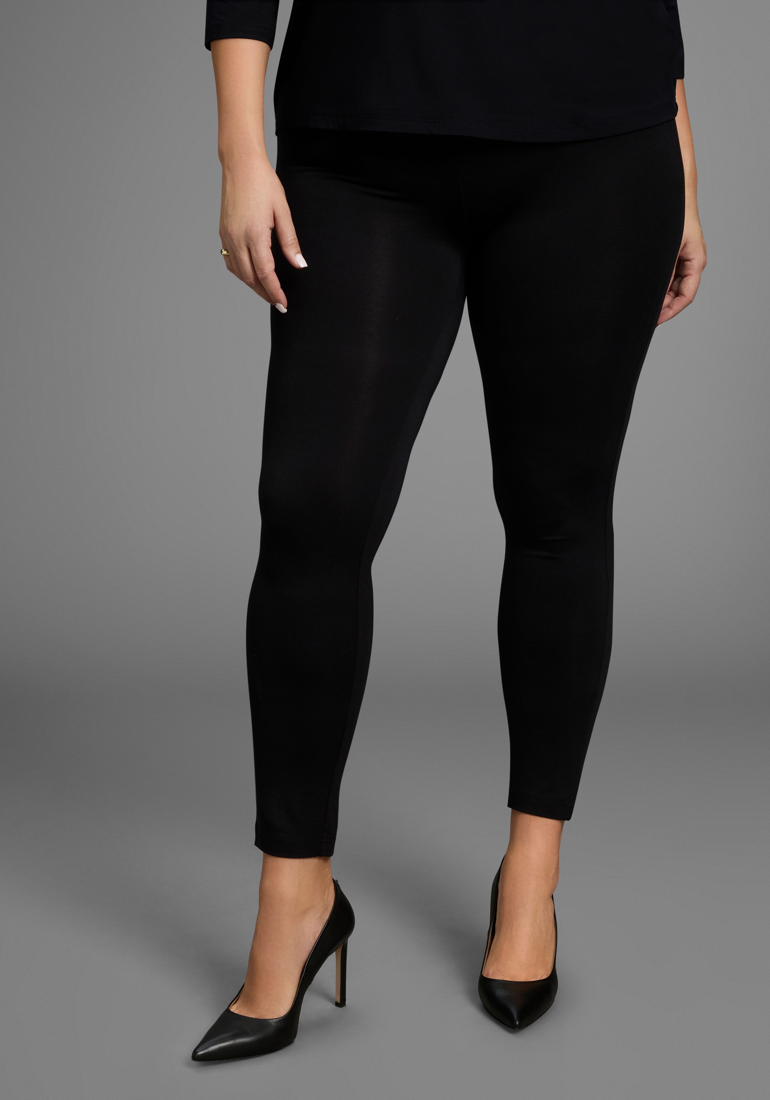 Laura Scott CURVE Leggings aus elastischem Jersey mit Gummizugbund - GROSSE günstig online kaufen