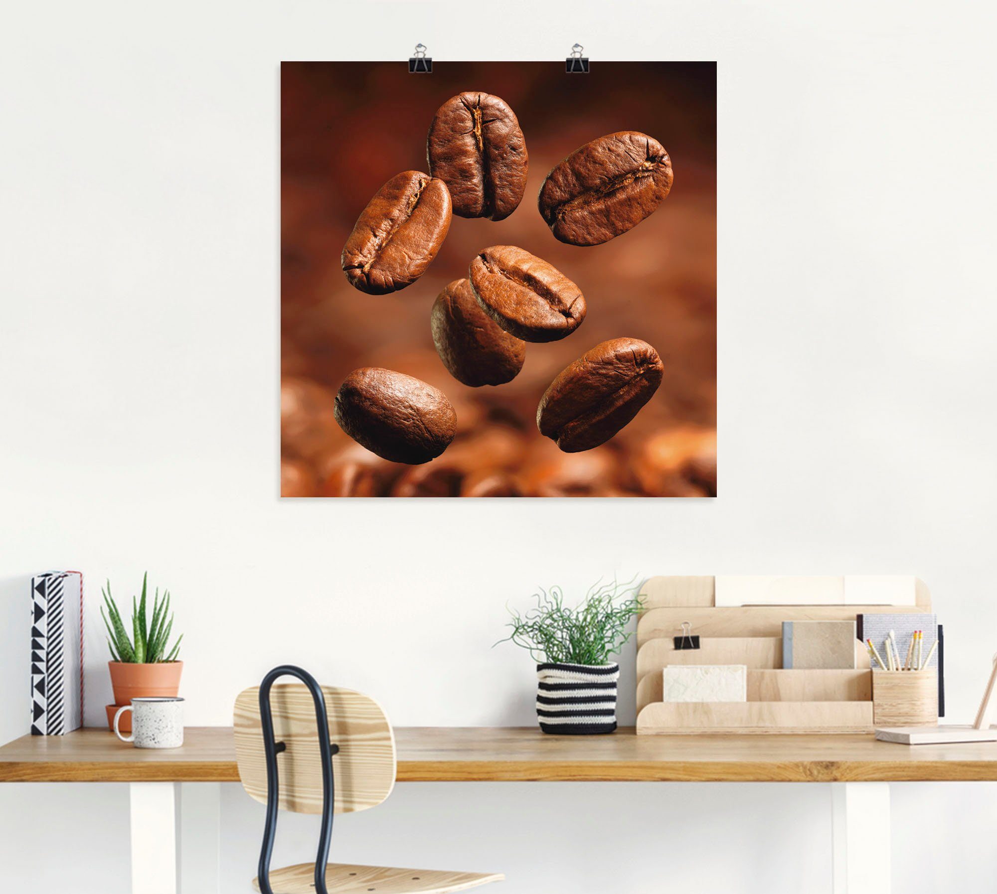 Artland Wandbild Nahaufnahme von Kaffeebohnen, Getränke günstig online kaufen