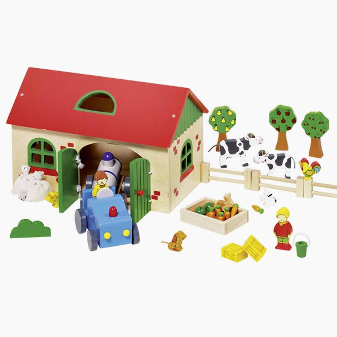 goki Spielhaus Mein Großer Bauernhof, vielseitiges und stabiles Bauernhof-Spielset
