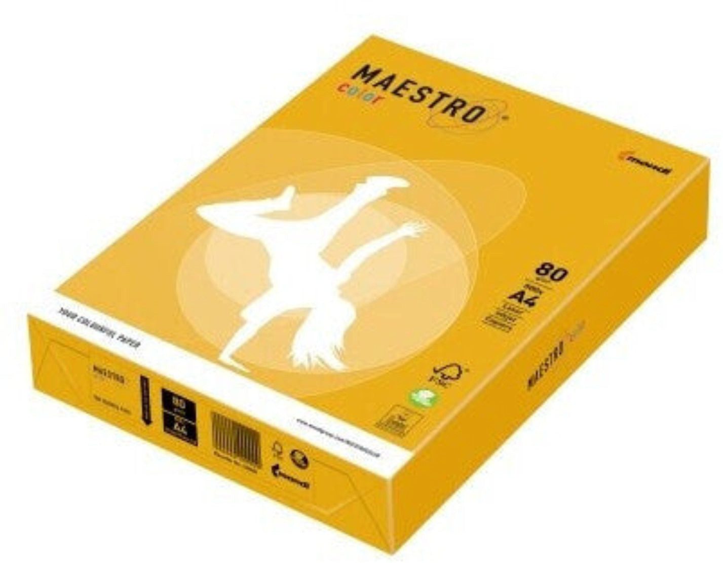 Mondi Business Paper Kopierpapier MAESTRO COLOR Kopierpapier A4 80g Intensivgelb - 500 Blatt