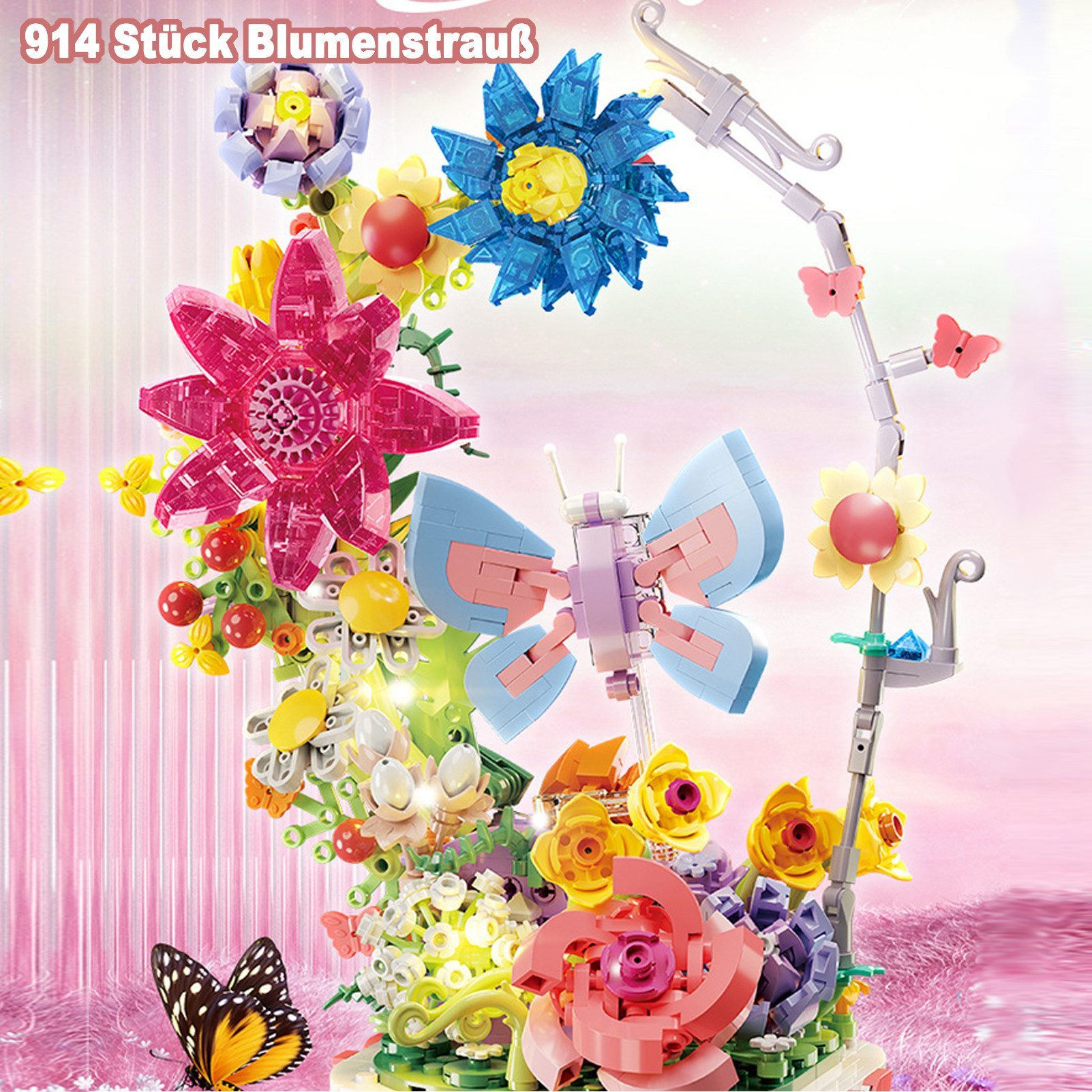 Esun Blumen Bouquet Building Set 914 Stück, DIY Einzigartige Dekoration Spi günstig online kaufen
