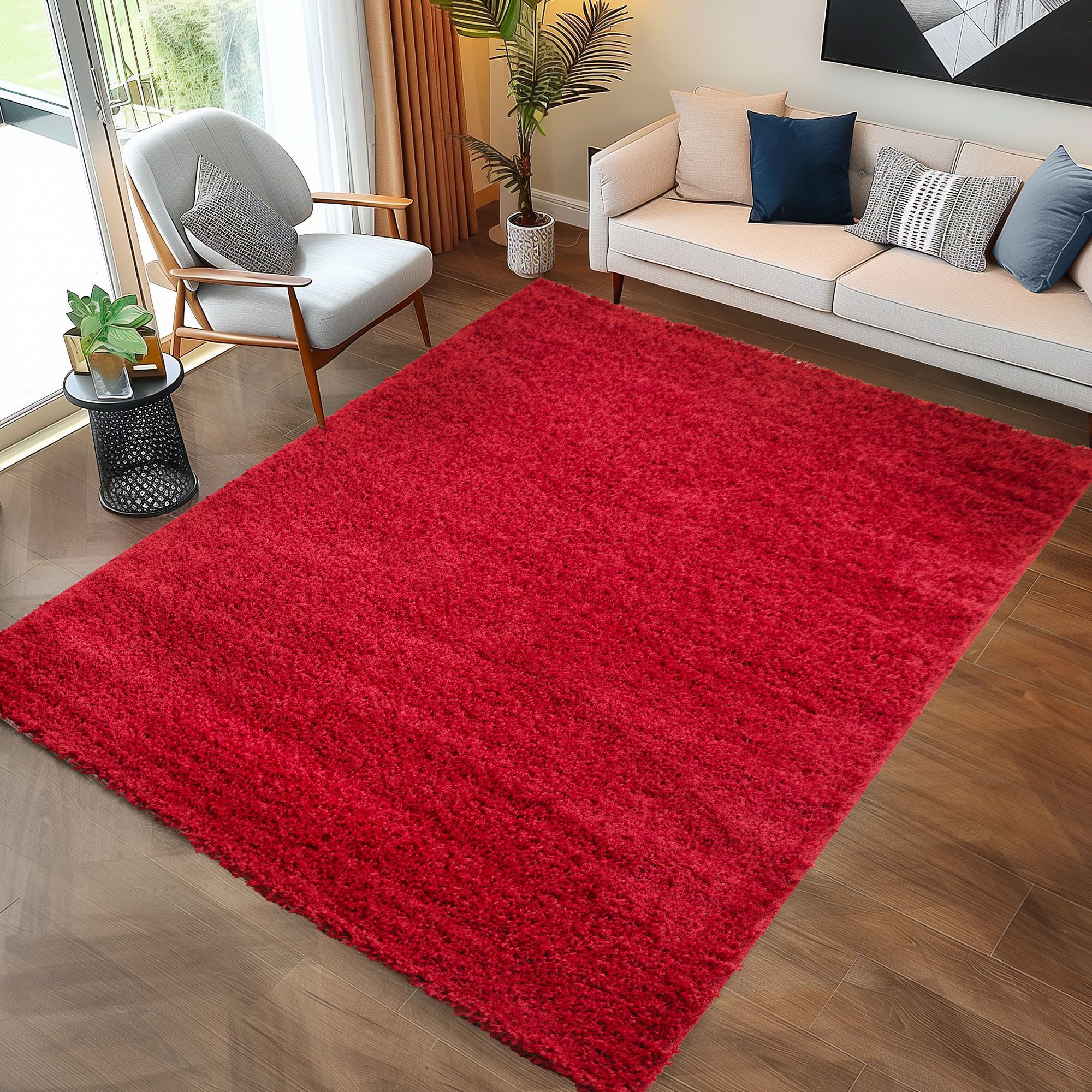 Carpettex Hochflor-Teppich Unicolor - Einfarbig, Läufer, Höhe: 30 mm, Einfa günstig online kaufen
