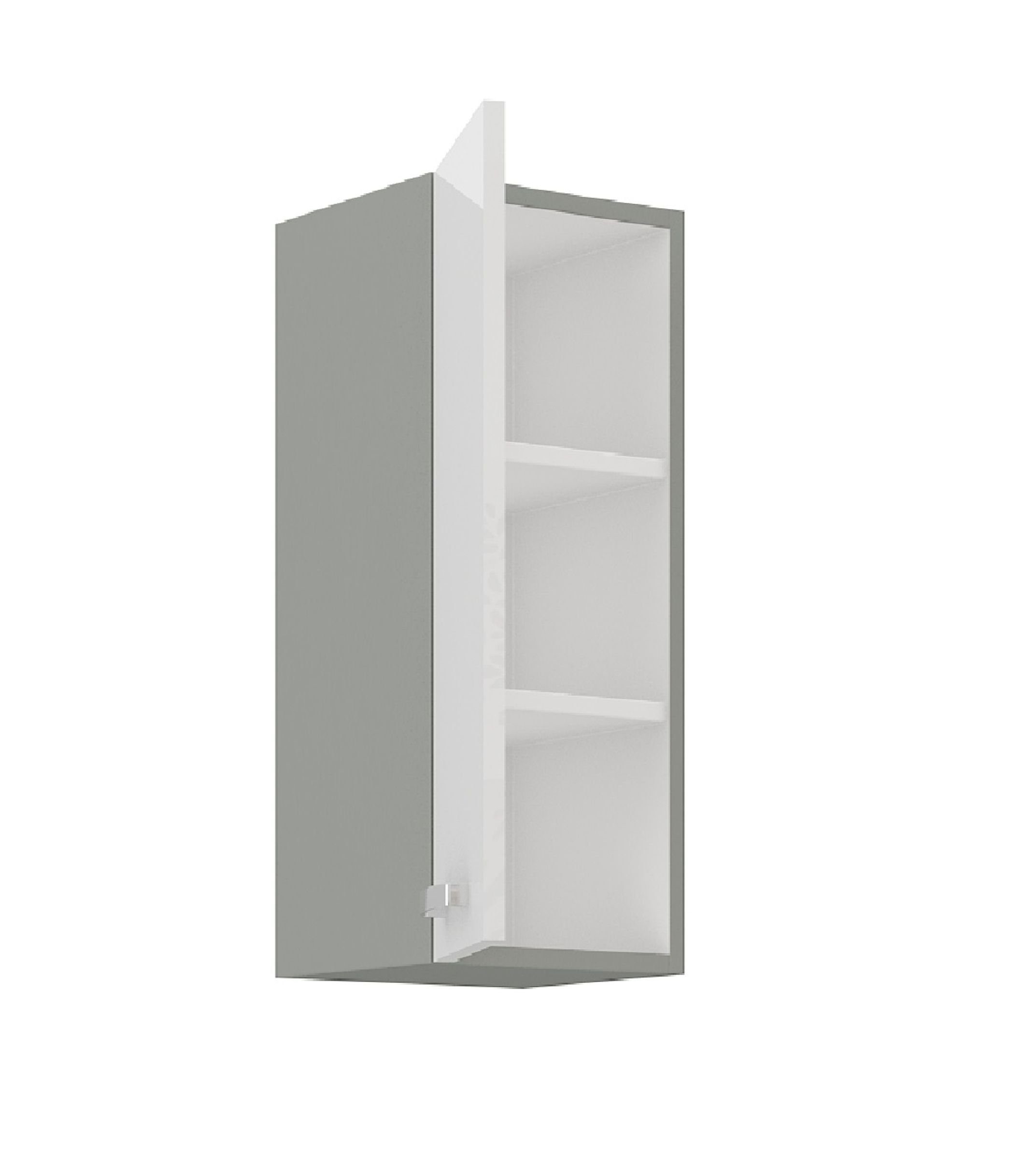 Küchen-Preisbombe Hängeschrank 30 cm Küche Bianca Weiß Hochglanz + Grau Küc günstig online kaufen