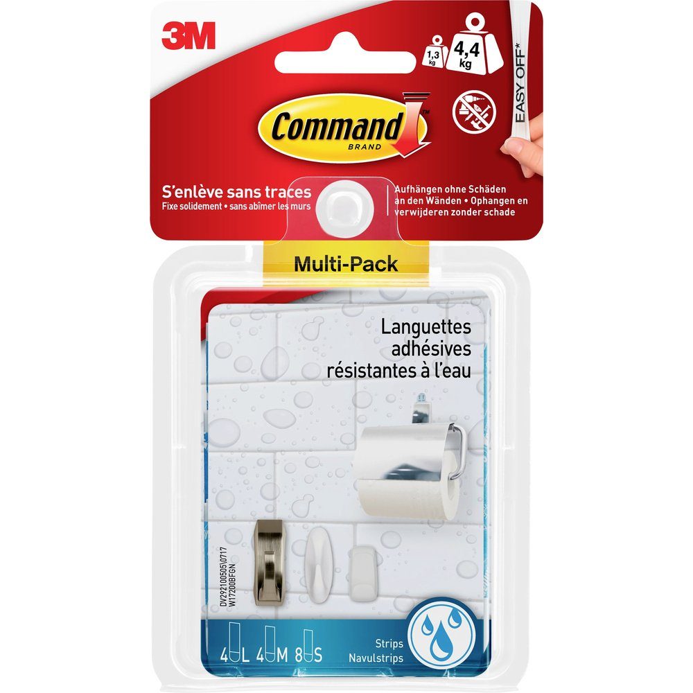 Klebehaken 3M Command™ Strips, Multipack Inhalt: 16 Teile